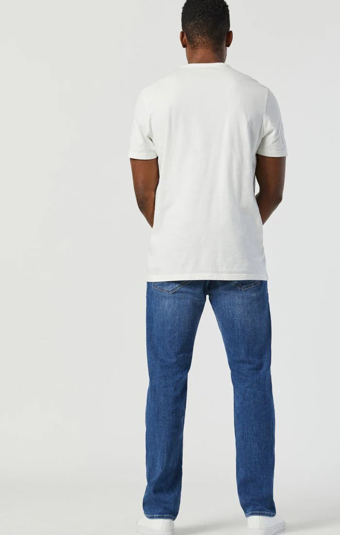 MAVI - Marcus Slim Straight Leg (Mid Foggy Feather Blue)