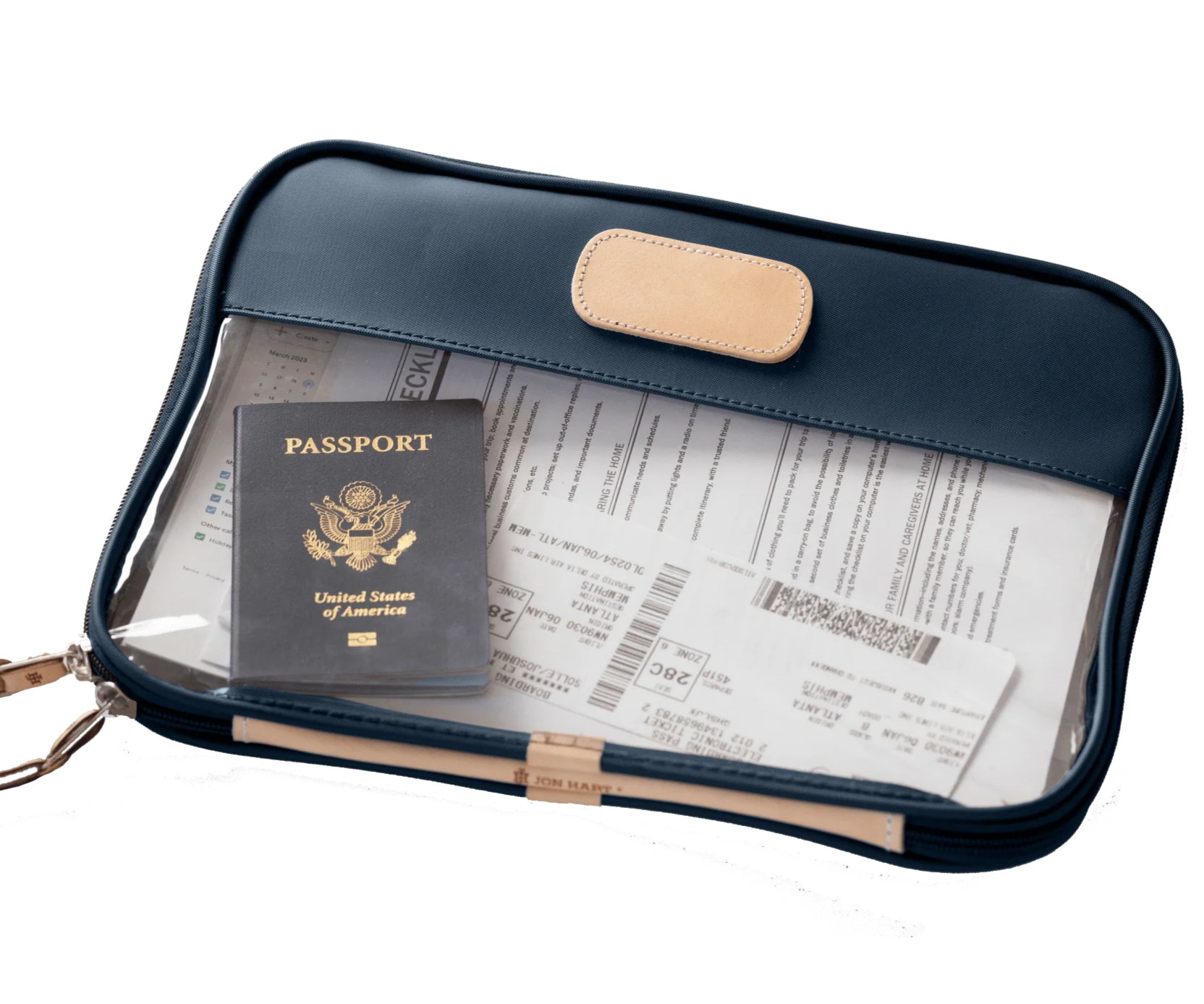 Jon Hart - Clear Folio (Navy Coated Canvas)