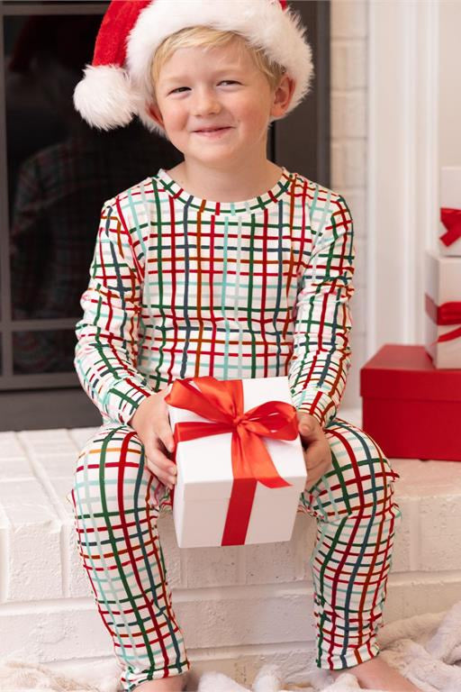 Mary Square - Kids Pajama Set (Family Plaid)