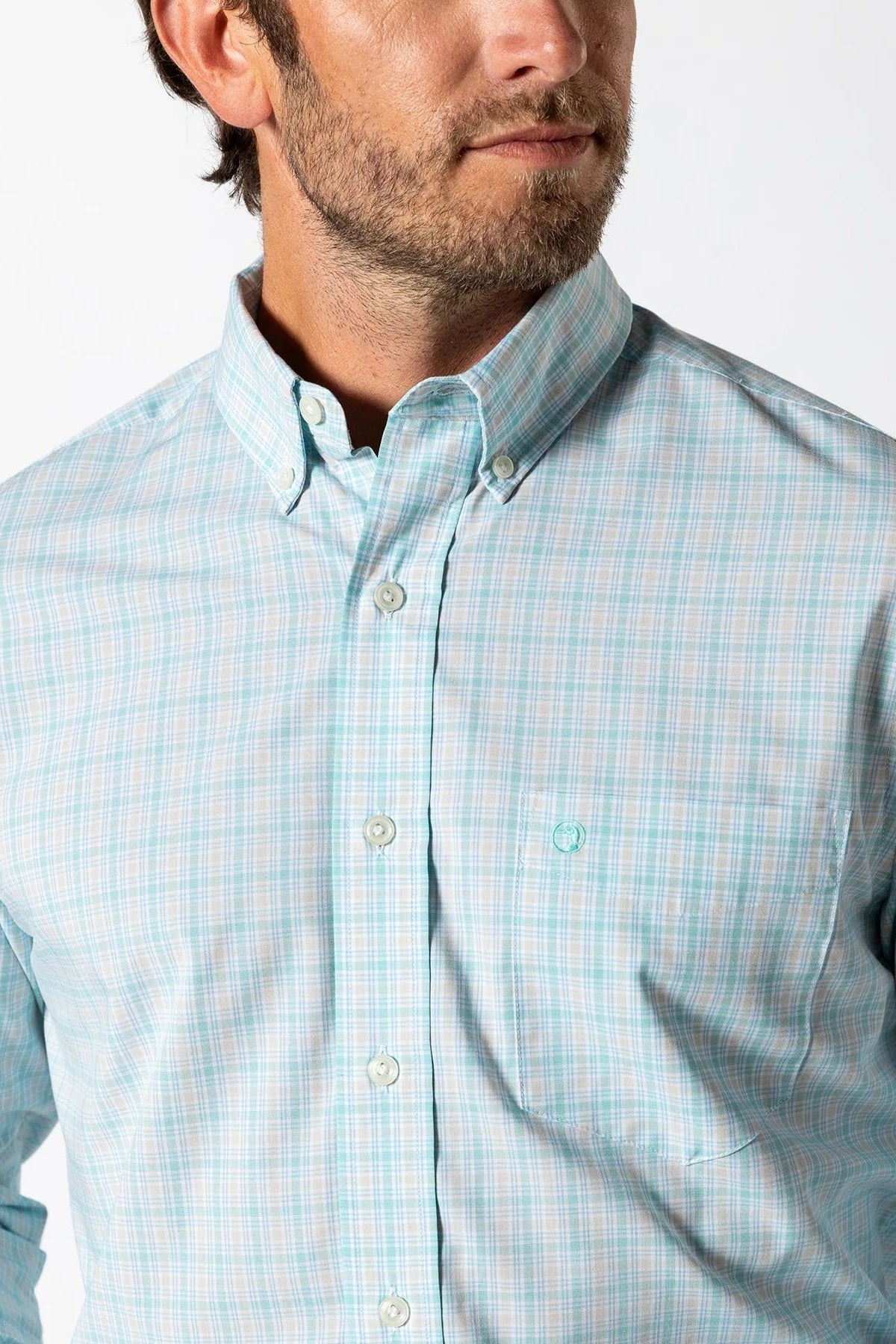 Duck Head - Performance Poplin Sport Shirt Trent Plaid (Meadowbrook)