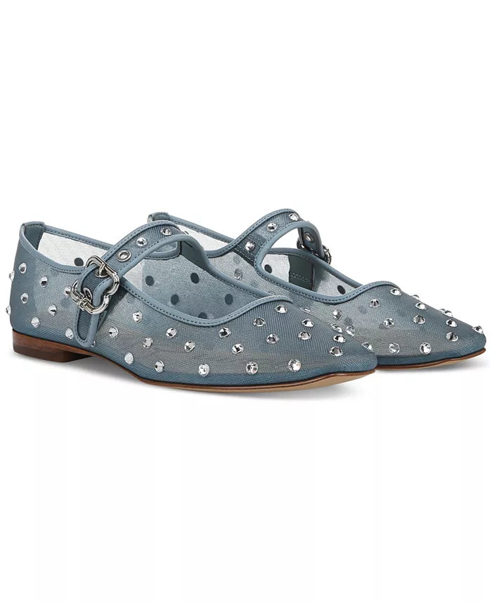 Sam Edelman - Michaela Shine Mary Jane Flat (Coastal Blue)