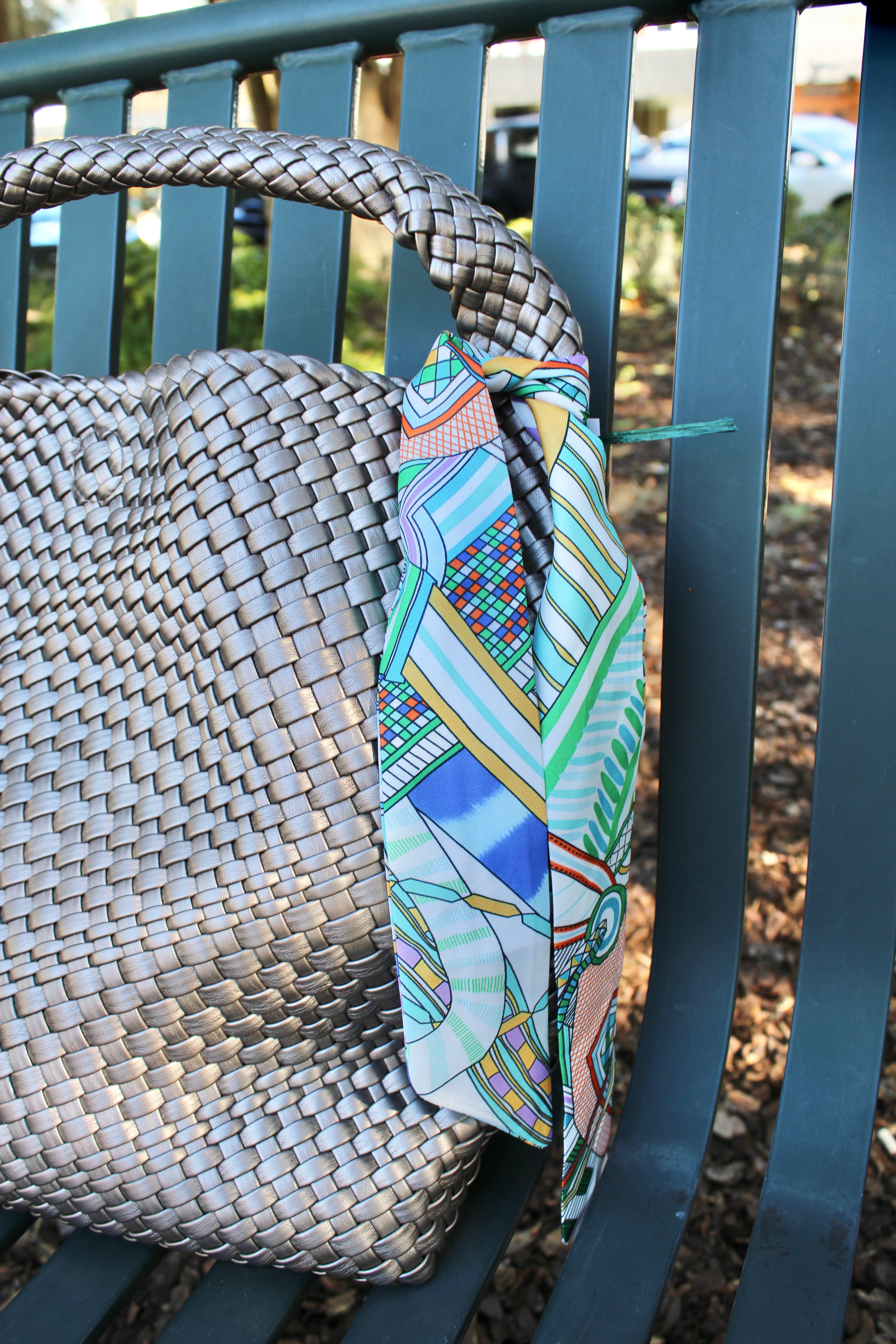Geometric Scarf (Orange/Blue/Green)