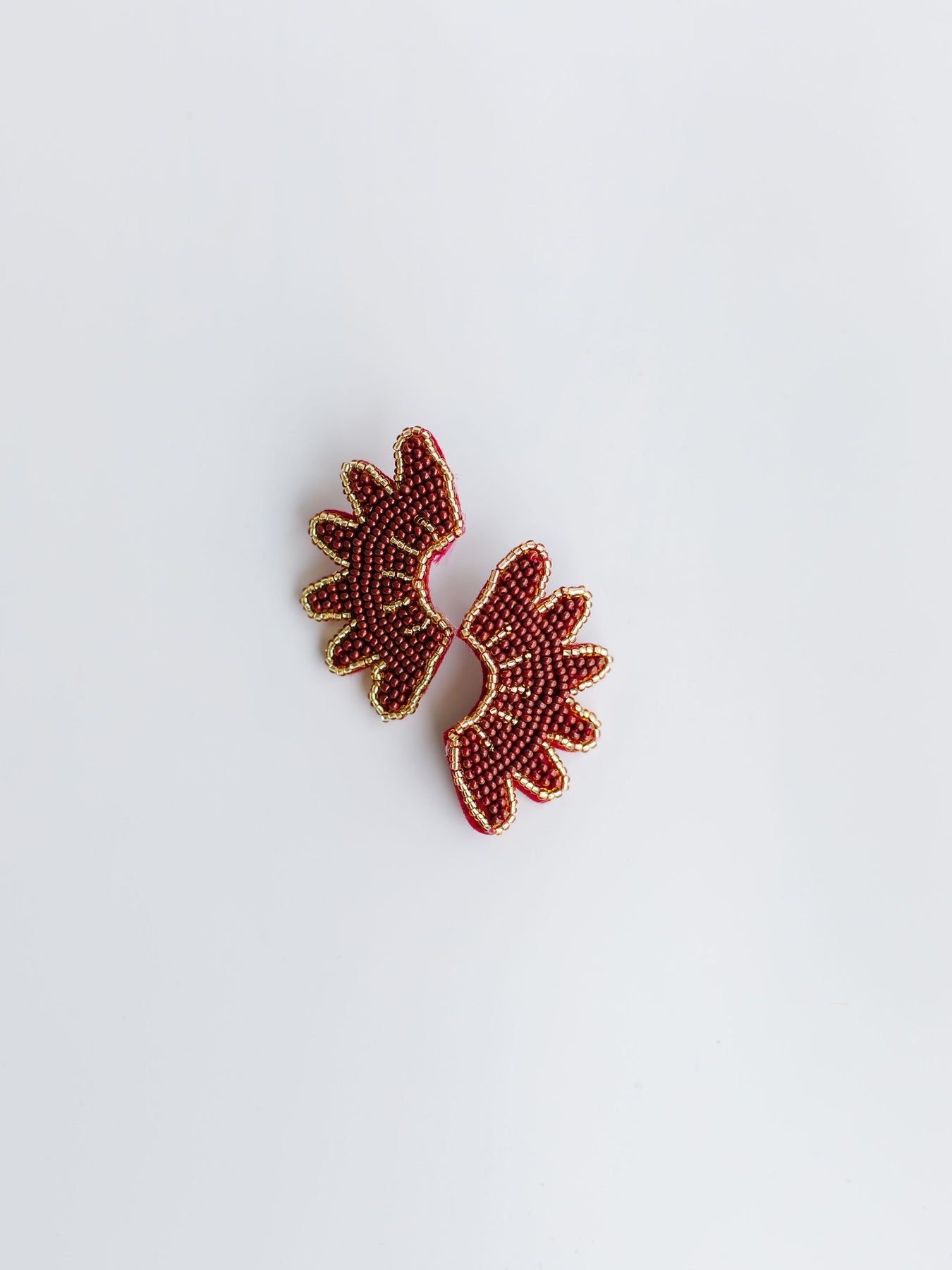 Ella Earrings -Garnet & Gold
