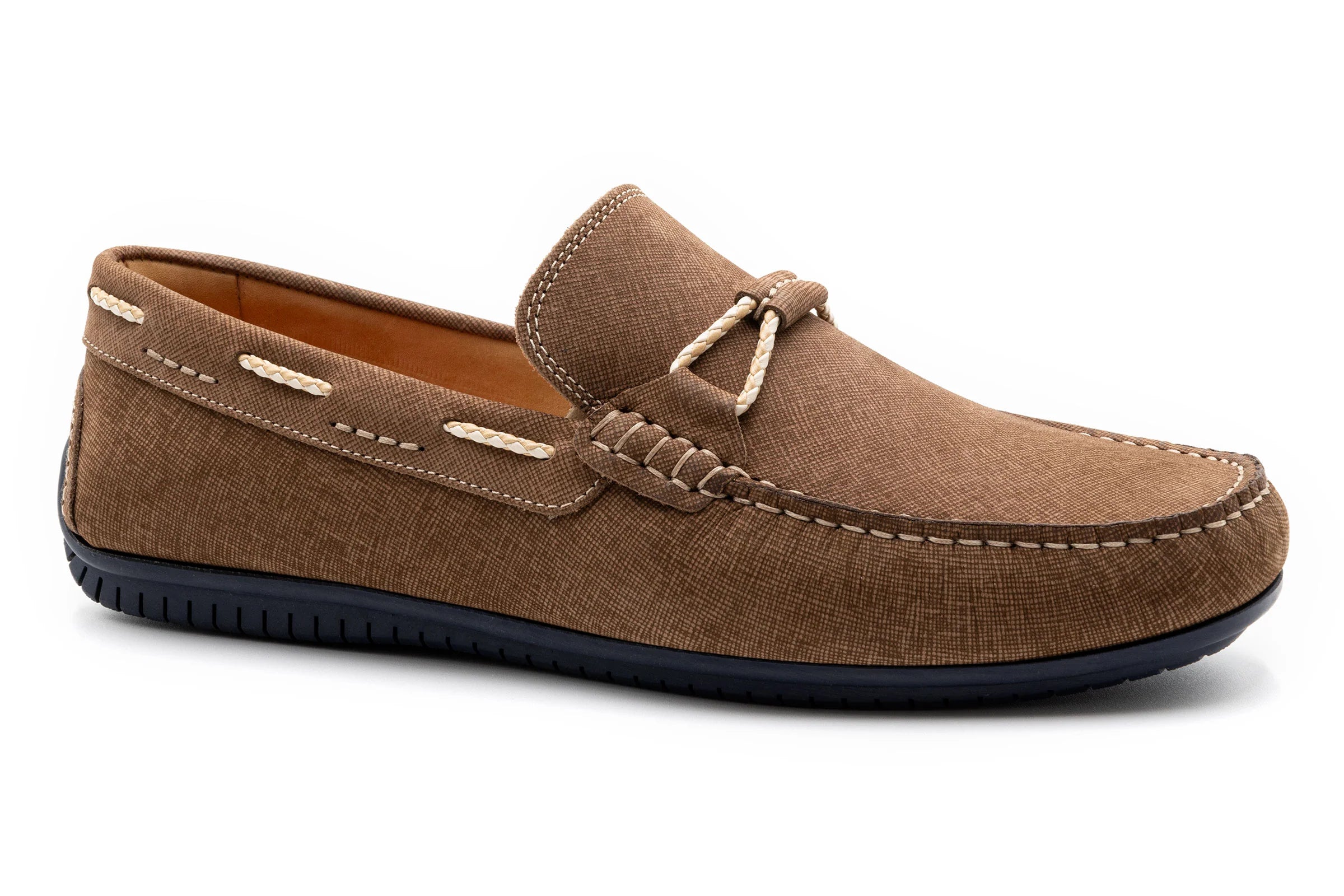 Martin Dingman - Bermuda Nubuck Braided Bit Loafers (Bark)