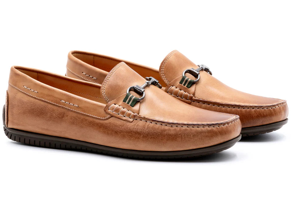 Martin Dingman - Bermuda Saddle Leather Horse Bit Loafers (Saddle Tan)