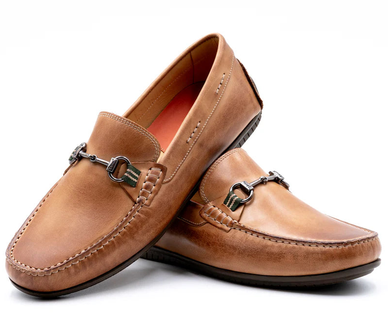 Martin Dingman - Bermuda Saddle Leather Horse Bit Loafers (Saddle Tan)