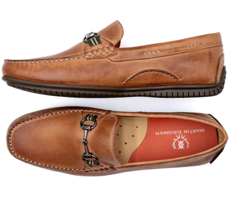 Martin Dingman - Bermuda Saddle Leather Horse Bit Loafers (Saddle Tan)