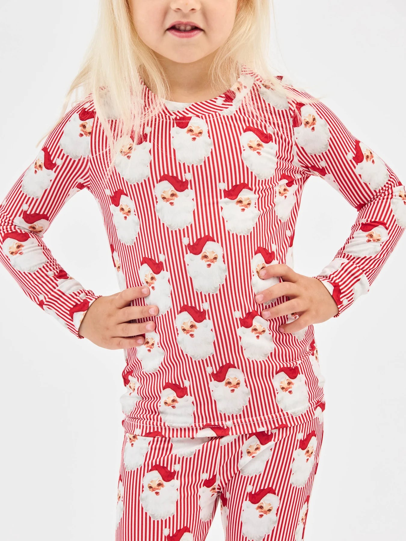 Mary Square - Toddler Pajama Set (Santa Baby Red)