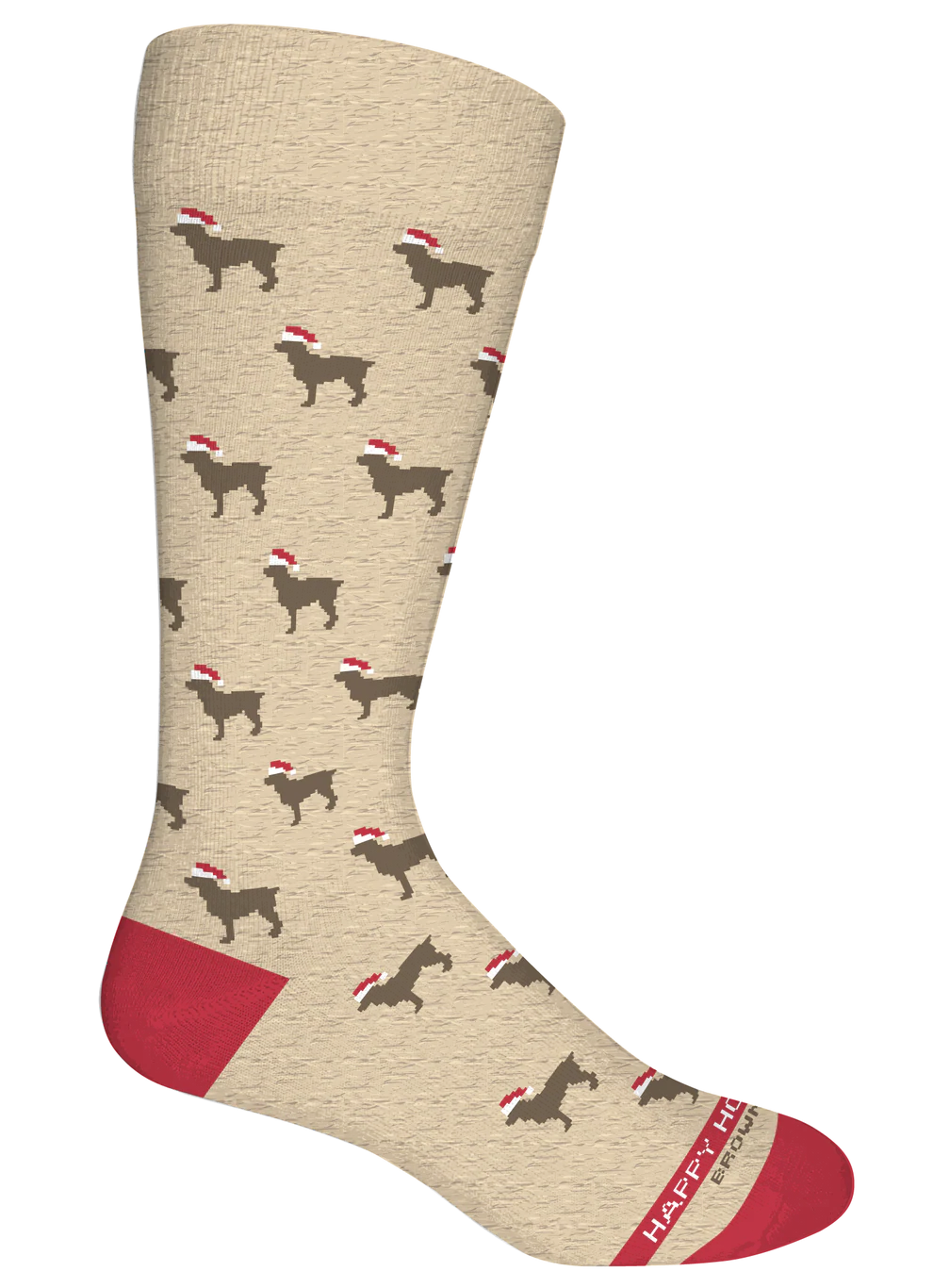 Brown Dog Socks - Howlidays (Oatmeal Heather)