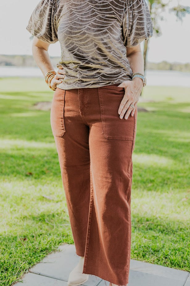 The Utility Wide Leg - Cinnamon