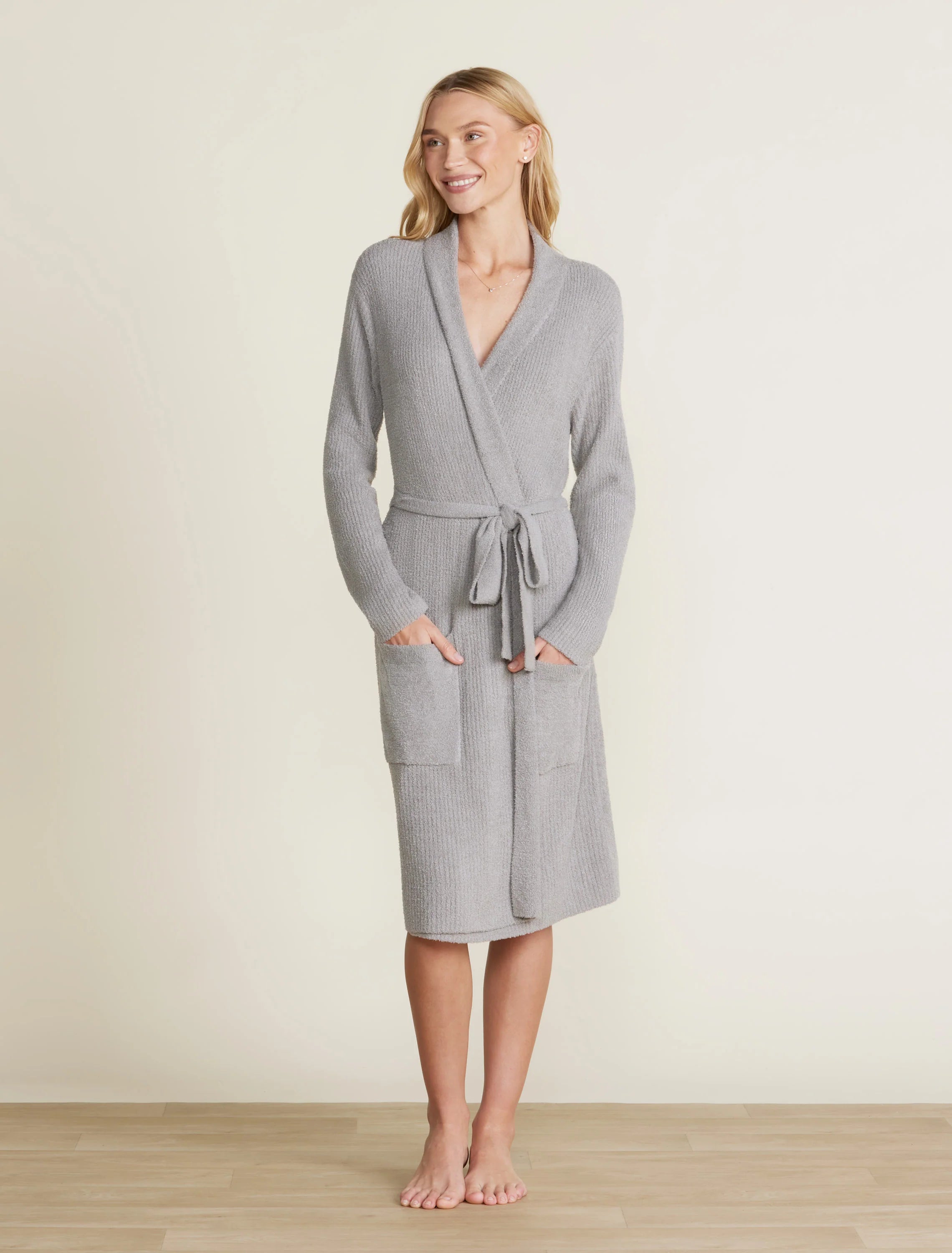 Barefoot Dreams - CozyChic Lite Ribbed Robe (Dove Gray)