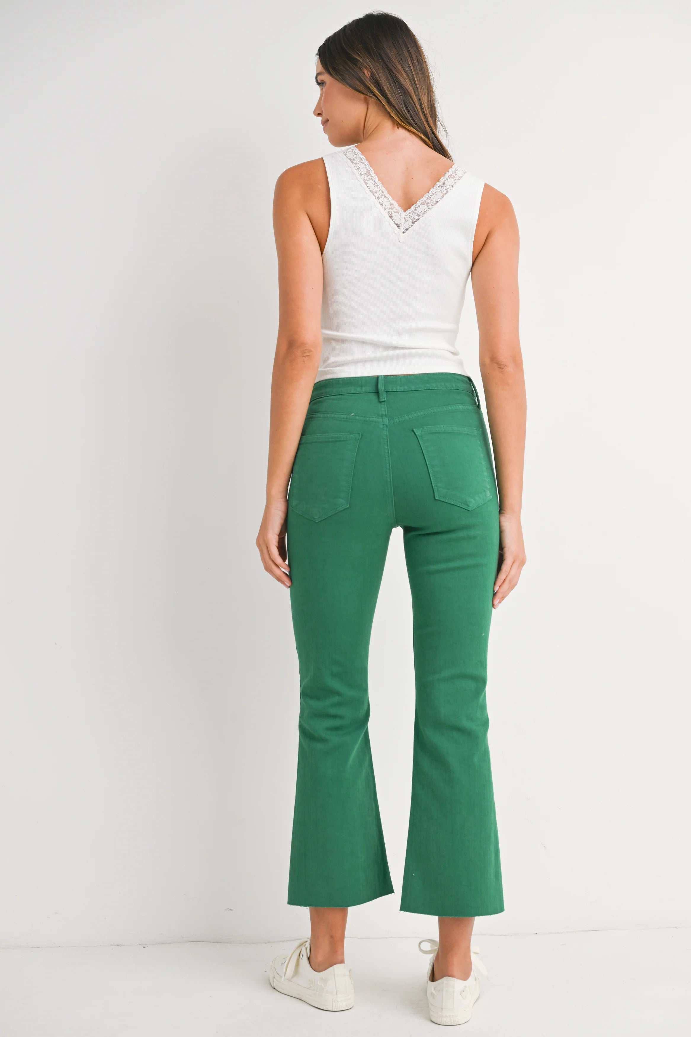 JBD - High Rise Tonal Crop Flare (Green)