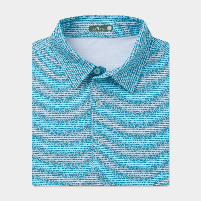 GenTeal Brrr Performance Polo - Blue Coral