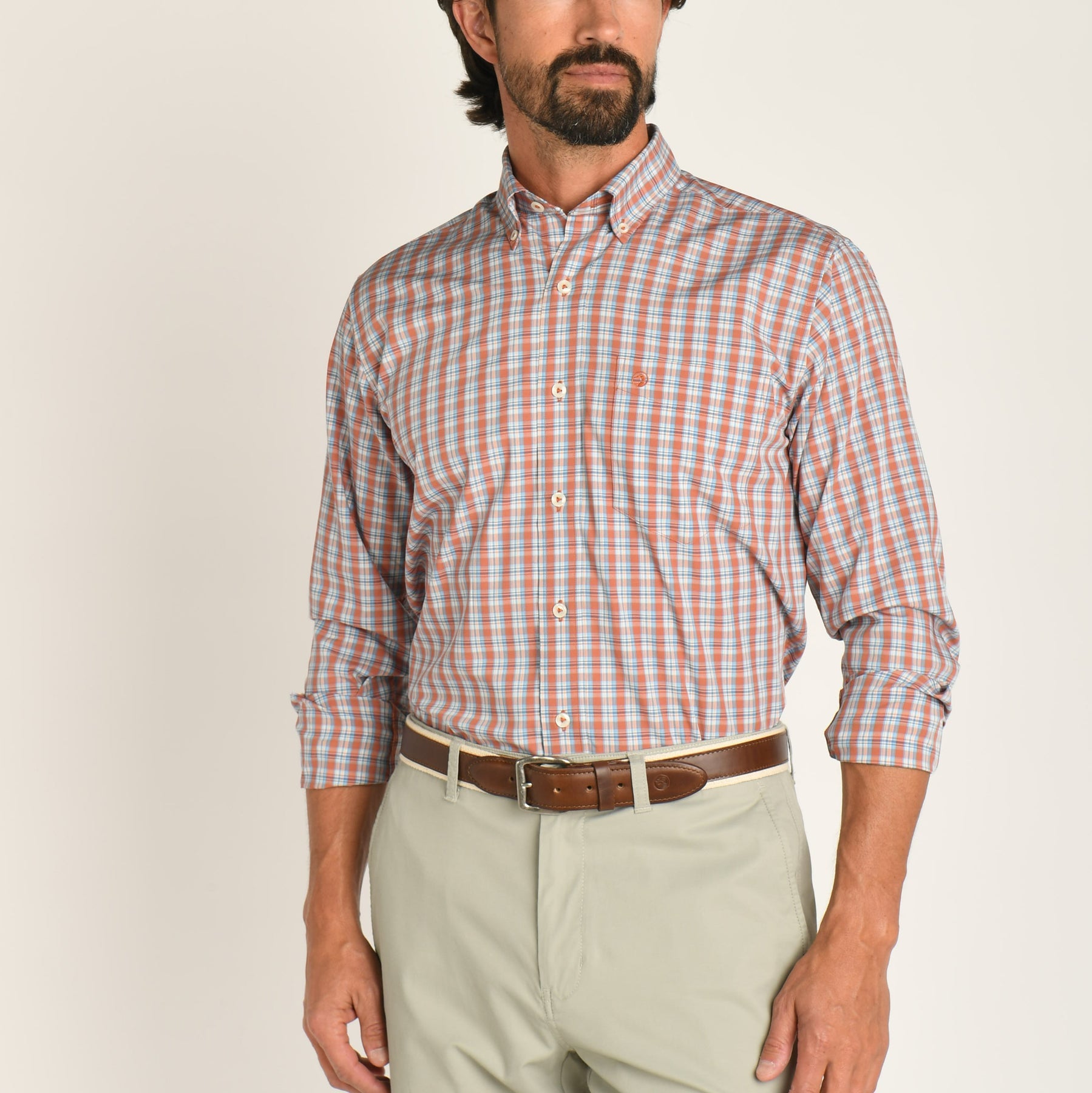 Duck Head Arendell Plaid Performance - Terracotta