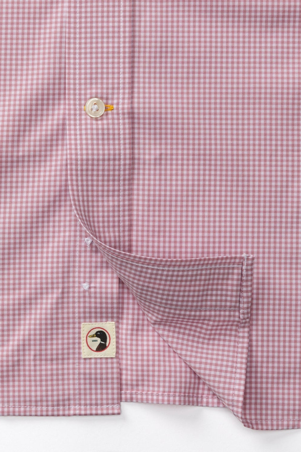 Duck Head - Performance Poplin Sport Shirt Turner Gingham (Desert Pink)
