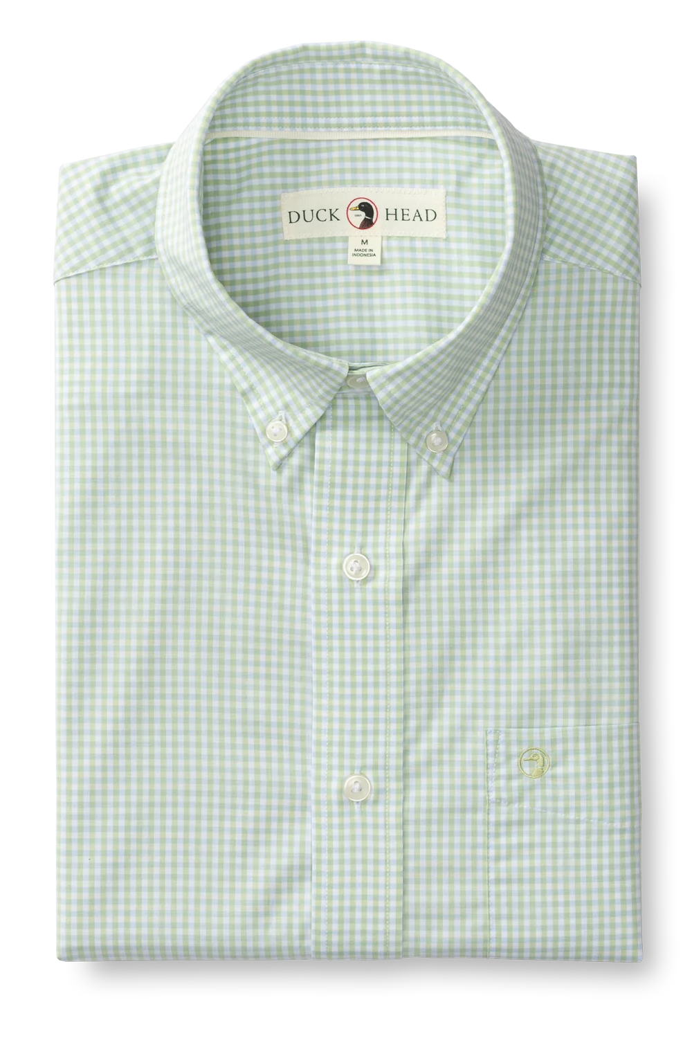 Duck Head - Performance Poplin Sport Shirt Mitchell Gingham (Pear Green)