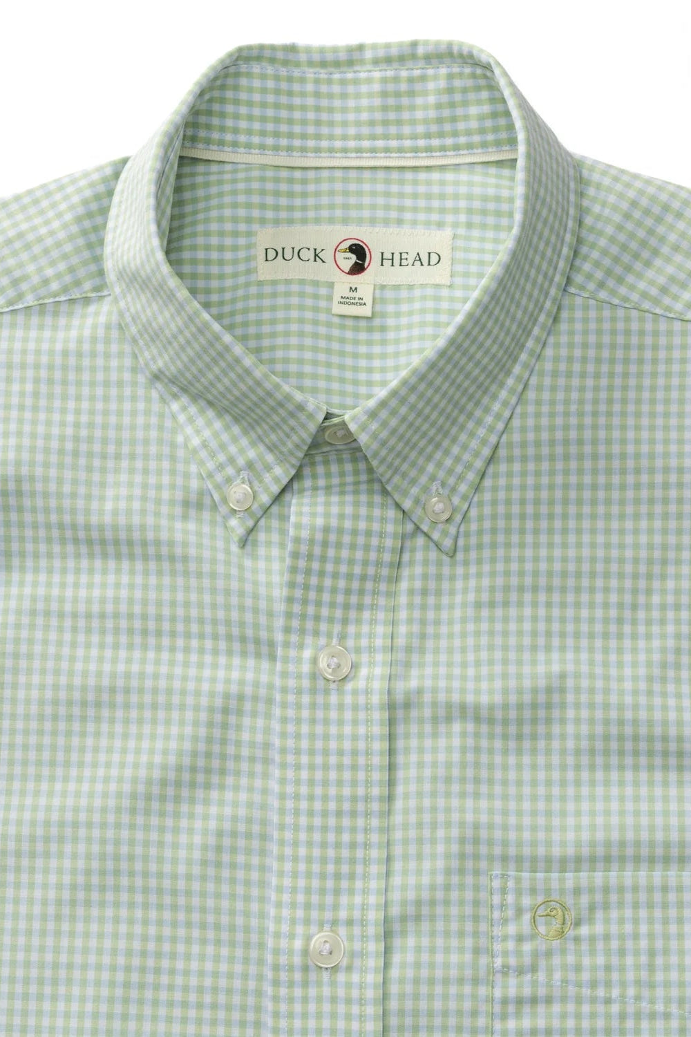 Duck Head - Performance Poplin Sport Shirt Mitchell Gingham (Pear Green)