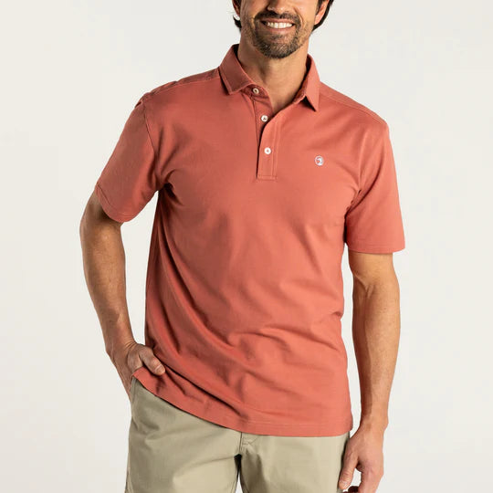 Duck Head Classic Performance Pique Polo - Faded Red