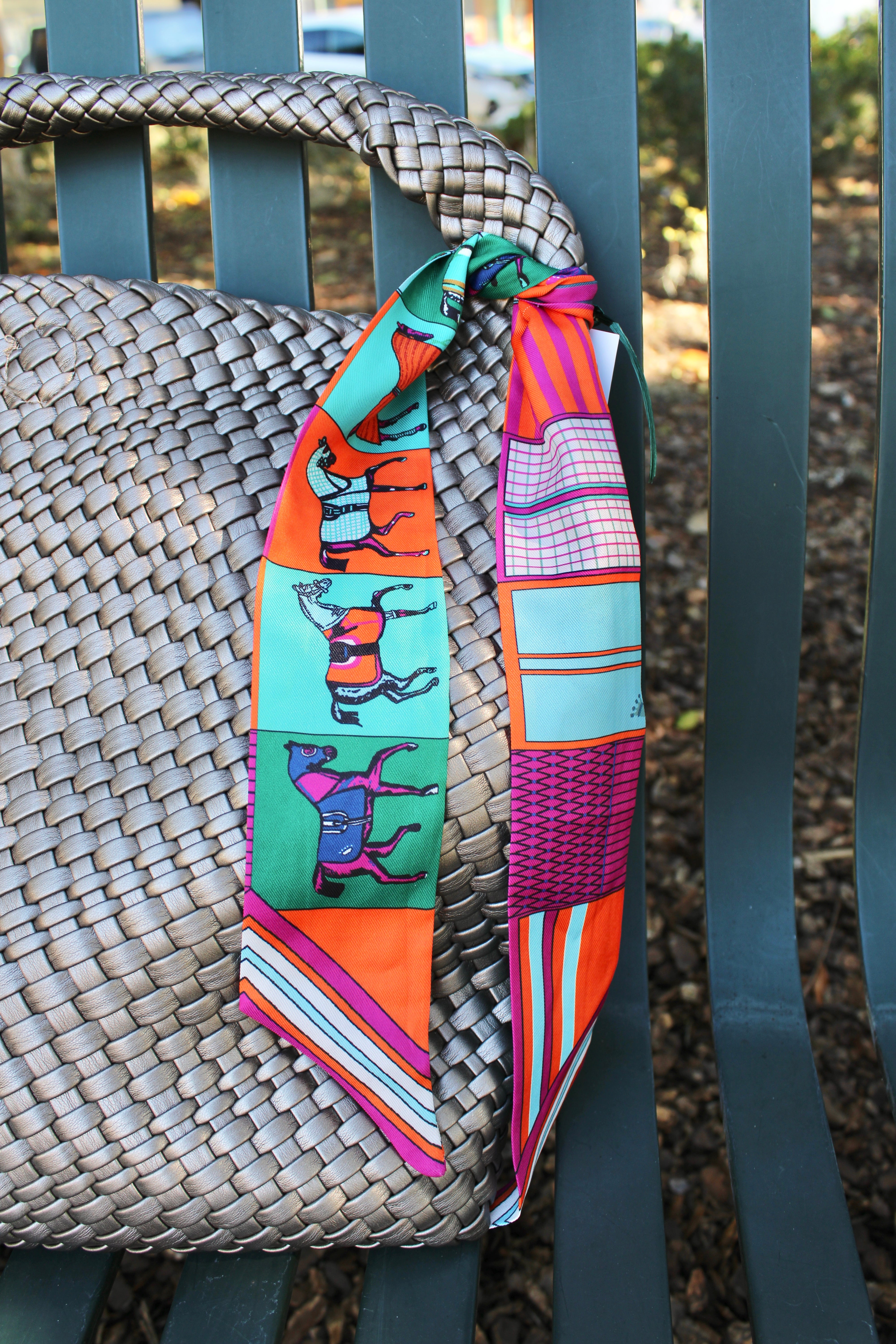 Horse Block Scarf (Orange)