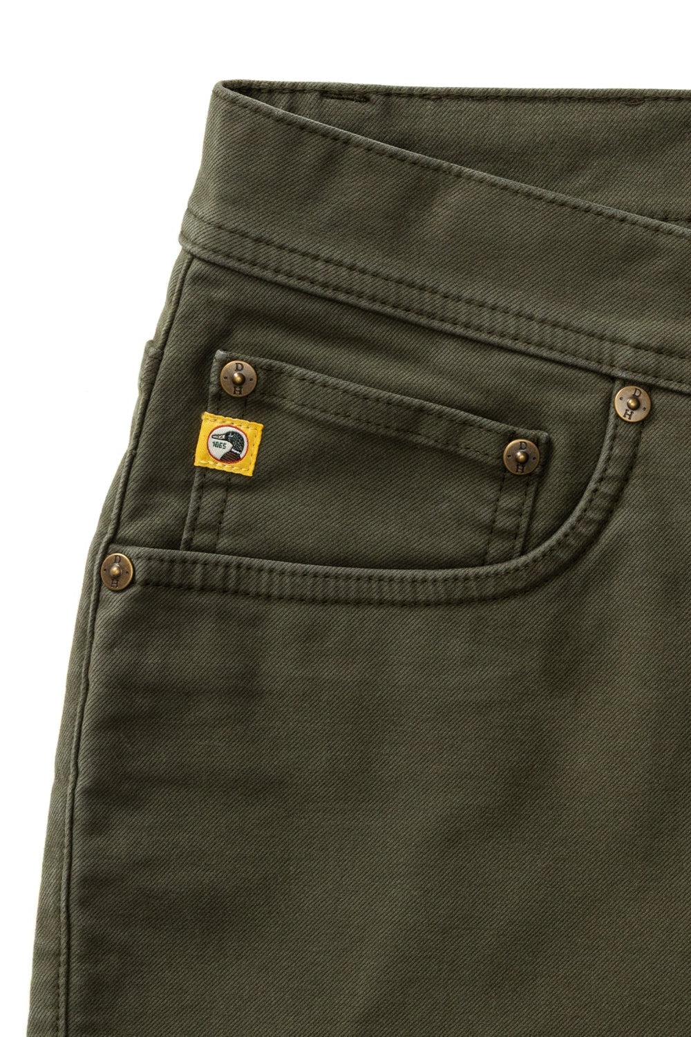 Duck Head - Weldon Garment Dyed Five Pocket Pant (Deep Olive)