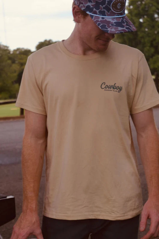 Cowboy Country Club - Cursive Club Graphic Tee (Cream)