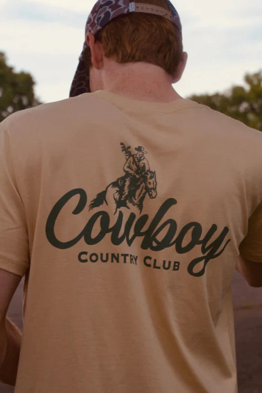 Cowboy Country Club - Cursive Club Graphic Tee (Cream)