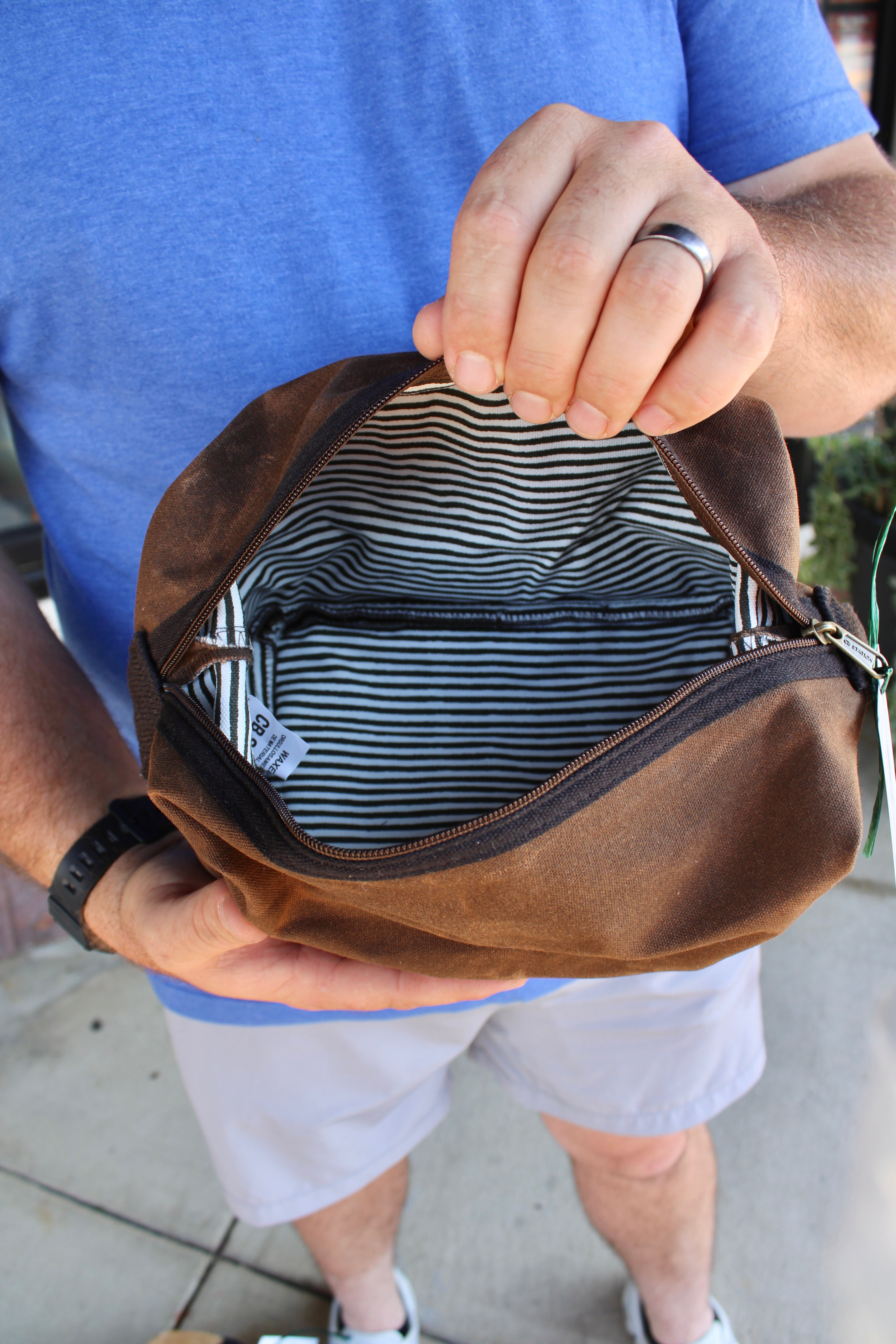 Waxed Dopp Kit - Yellow