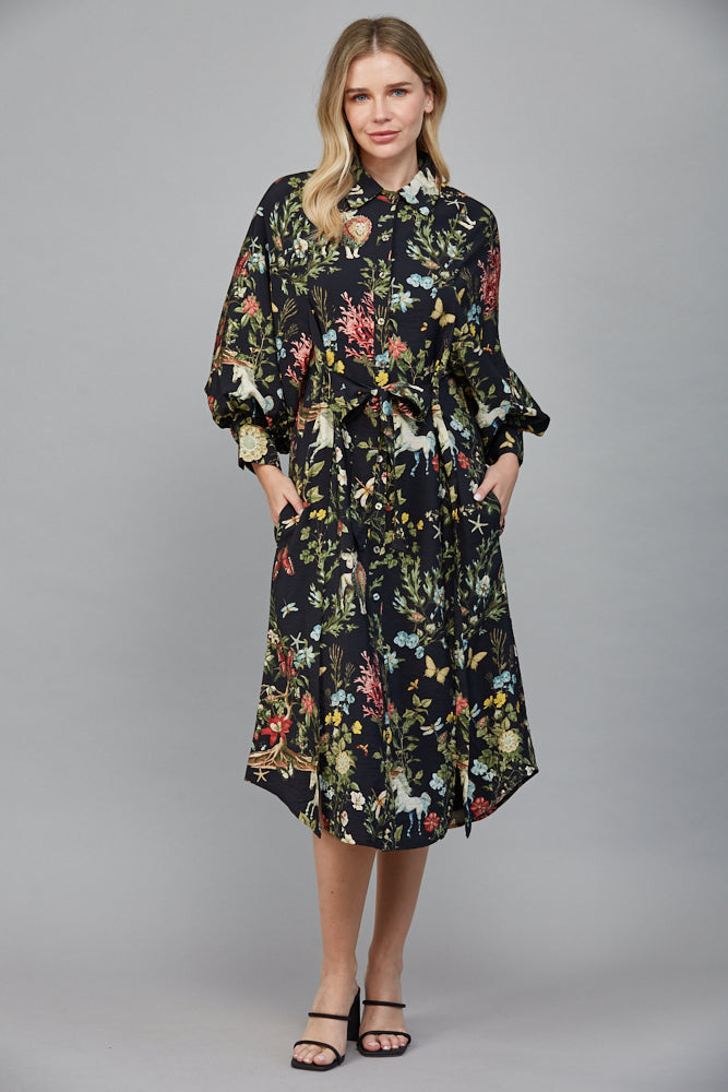 Whimsical Dress - Black Multi