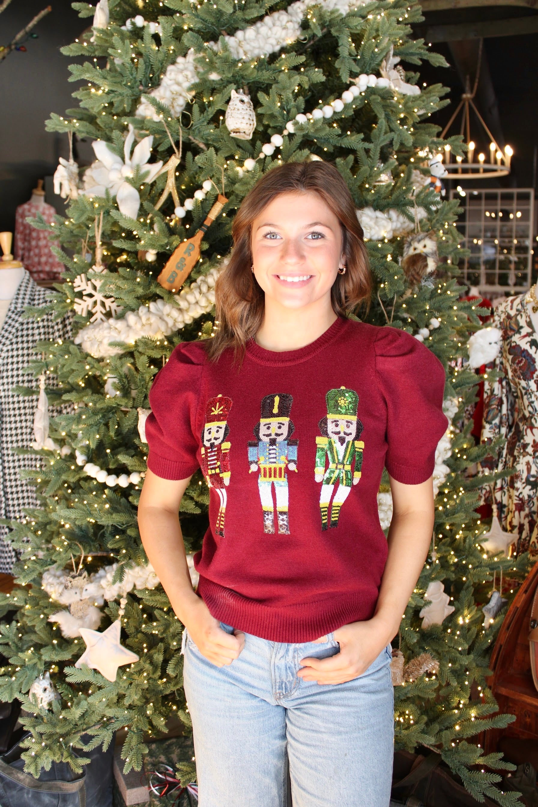 Nutcracker Sweater (Wine)