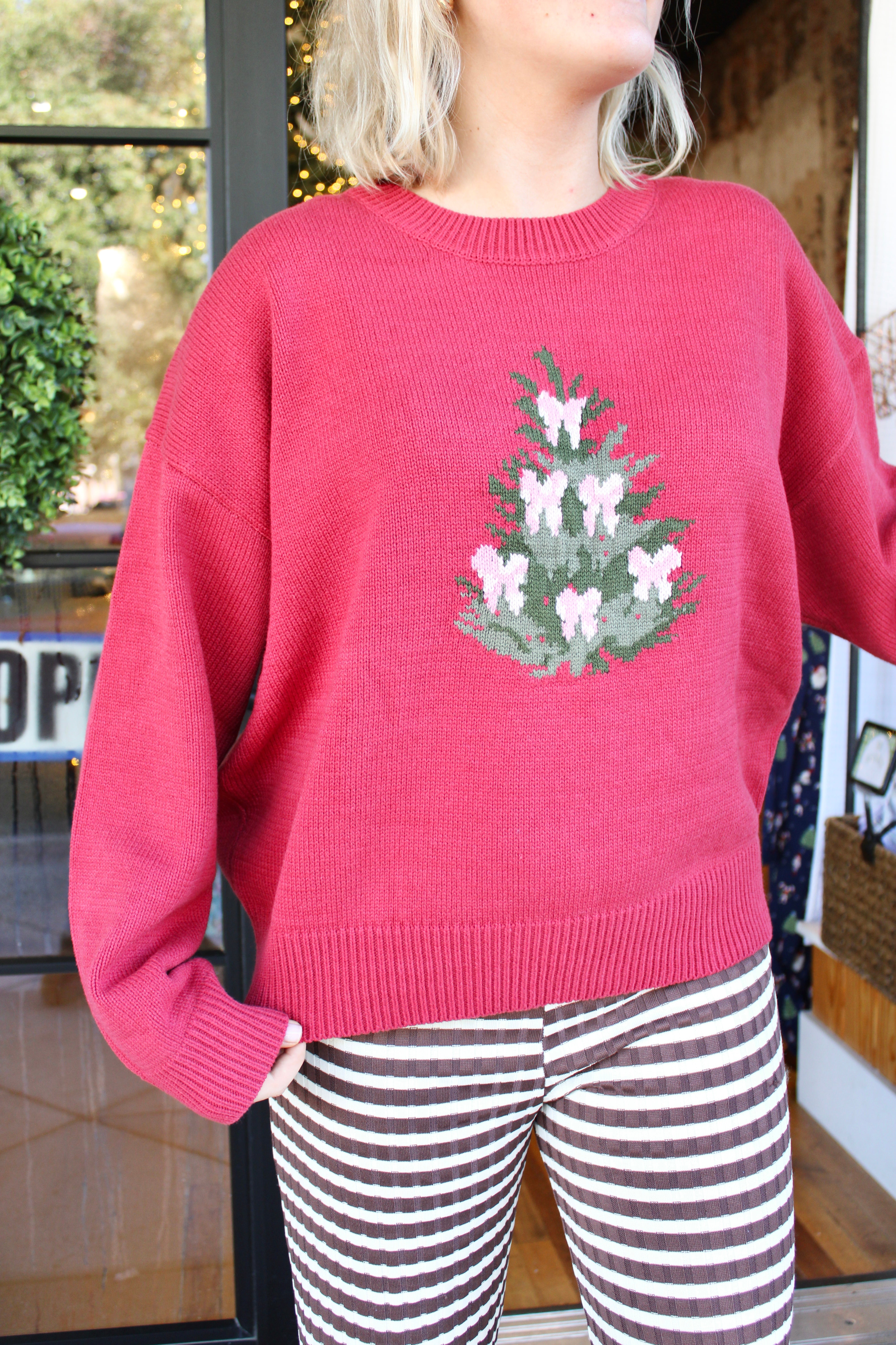 Christmas Tree Sweater (Red)