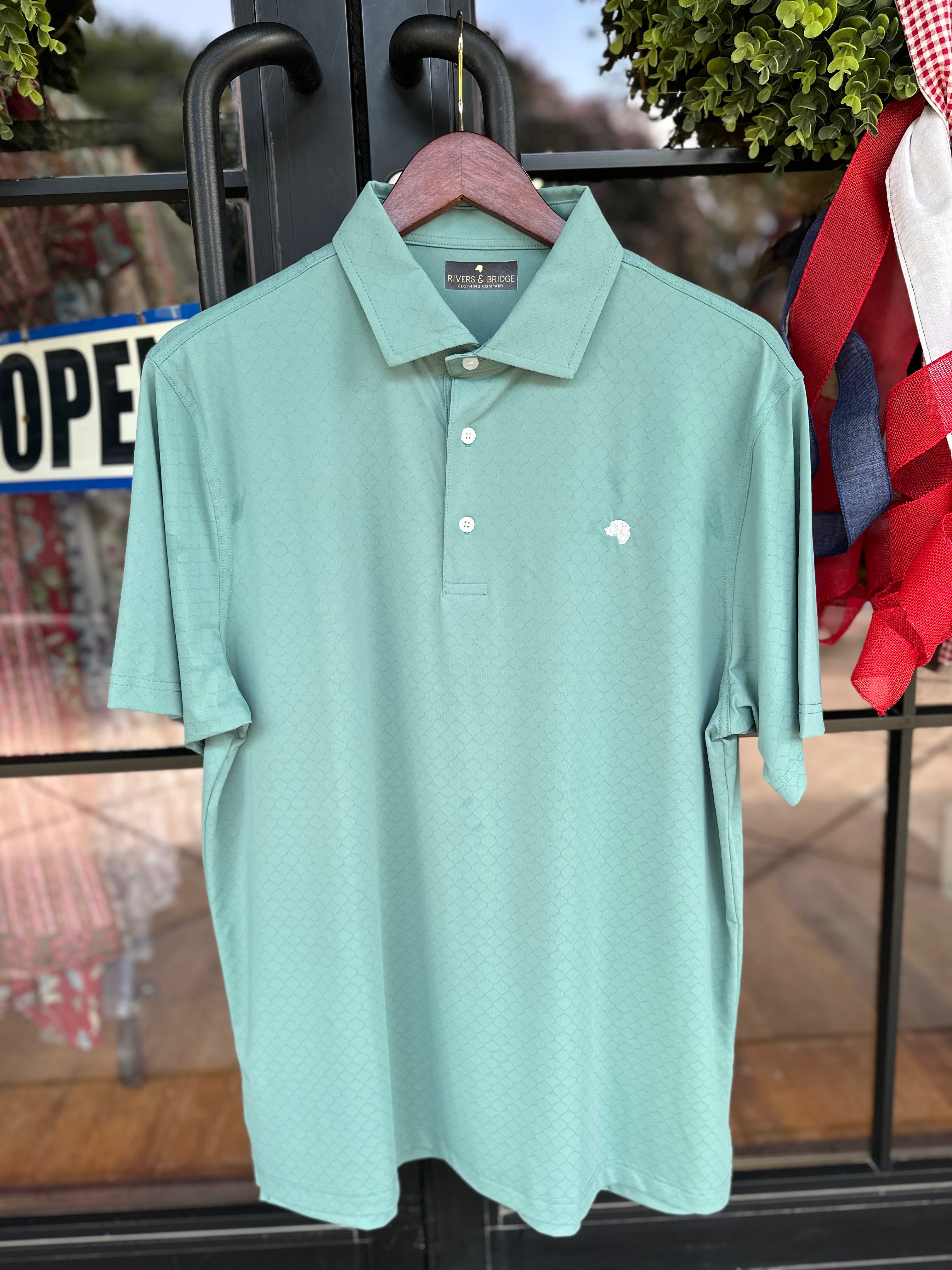 Rivers & Bridge Performance Polo - Teal