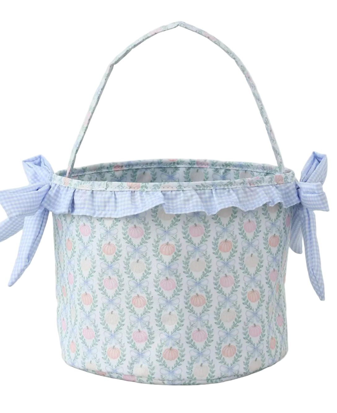 Bow and Pumpkin Halloween Basket (Blue)