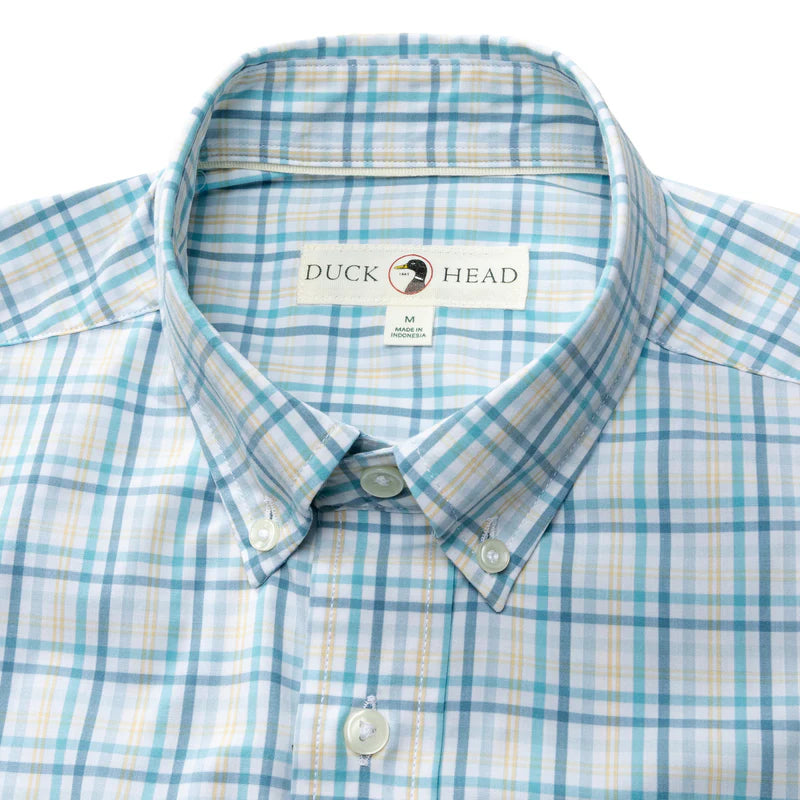 Duck Head - Performance Poplin Sport Shirt Brody Plaid (Yellow)