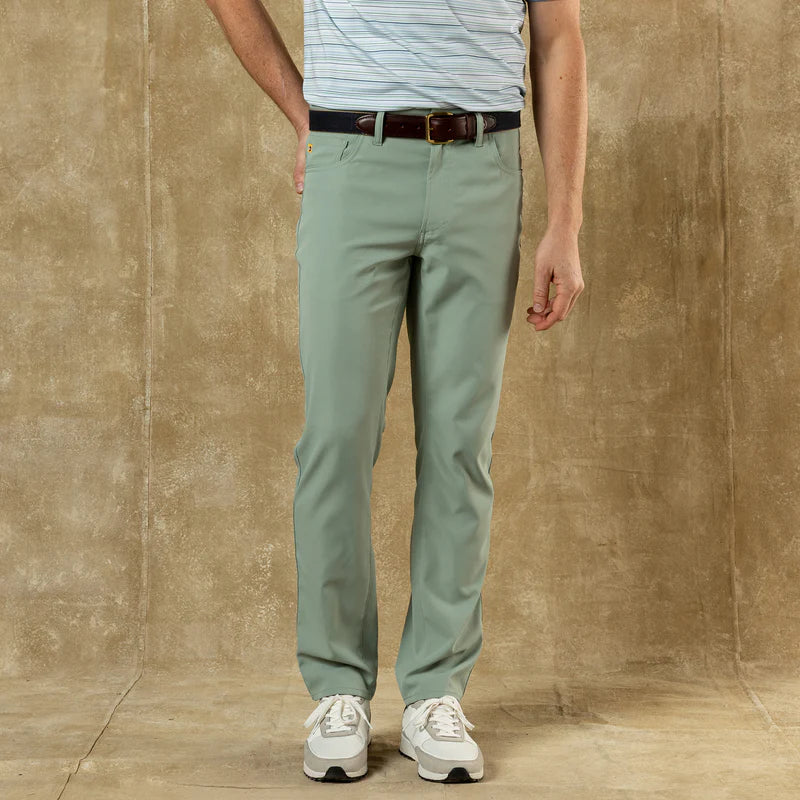 Duck Head - Long Drive Performance Five Pocket Pant (Spring Olive)