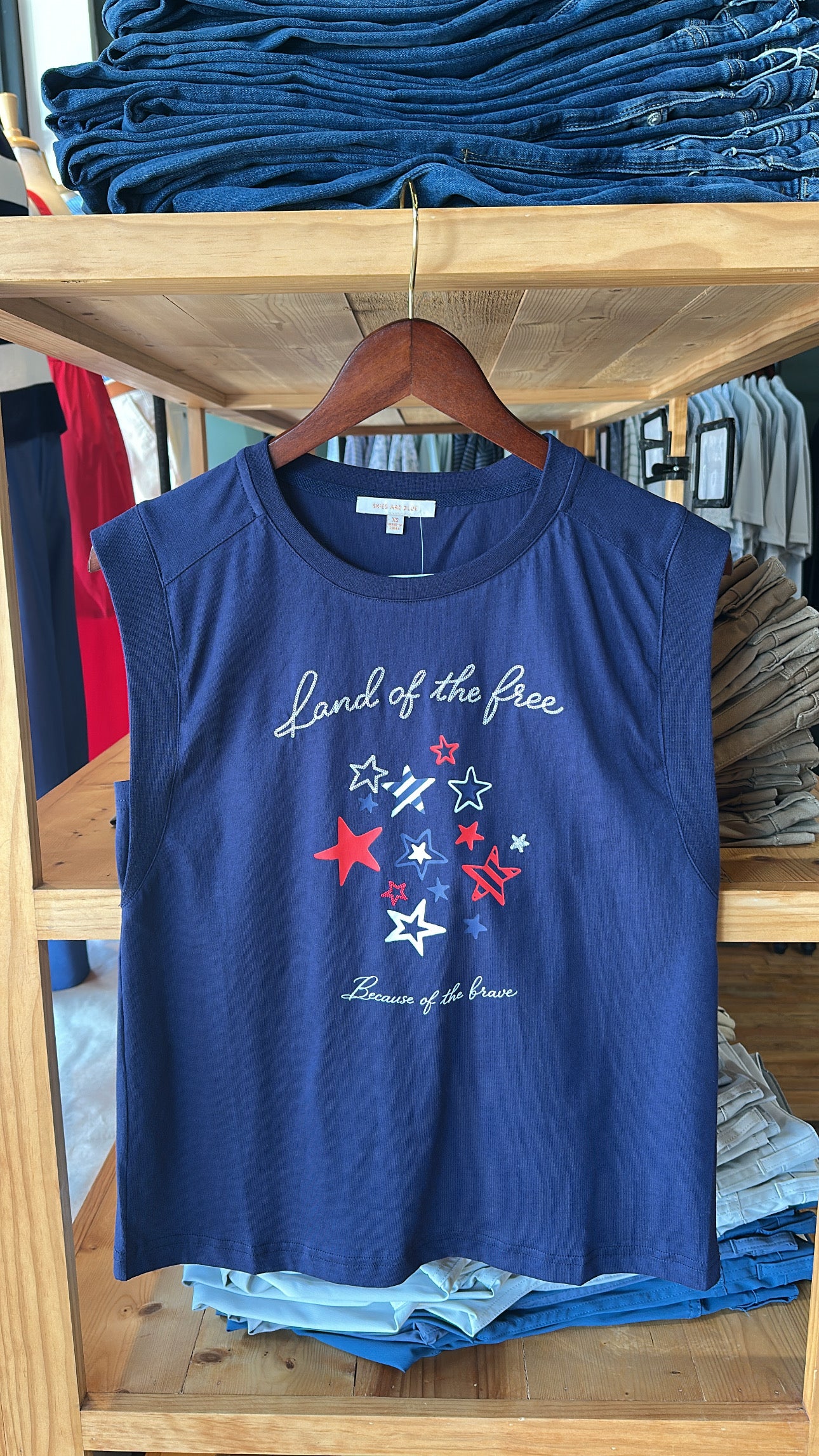 Land of the Free Tee - Navy