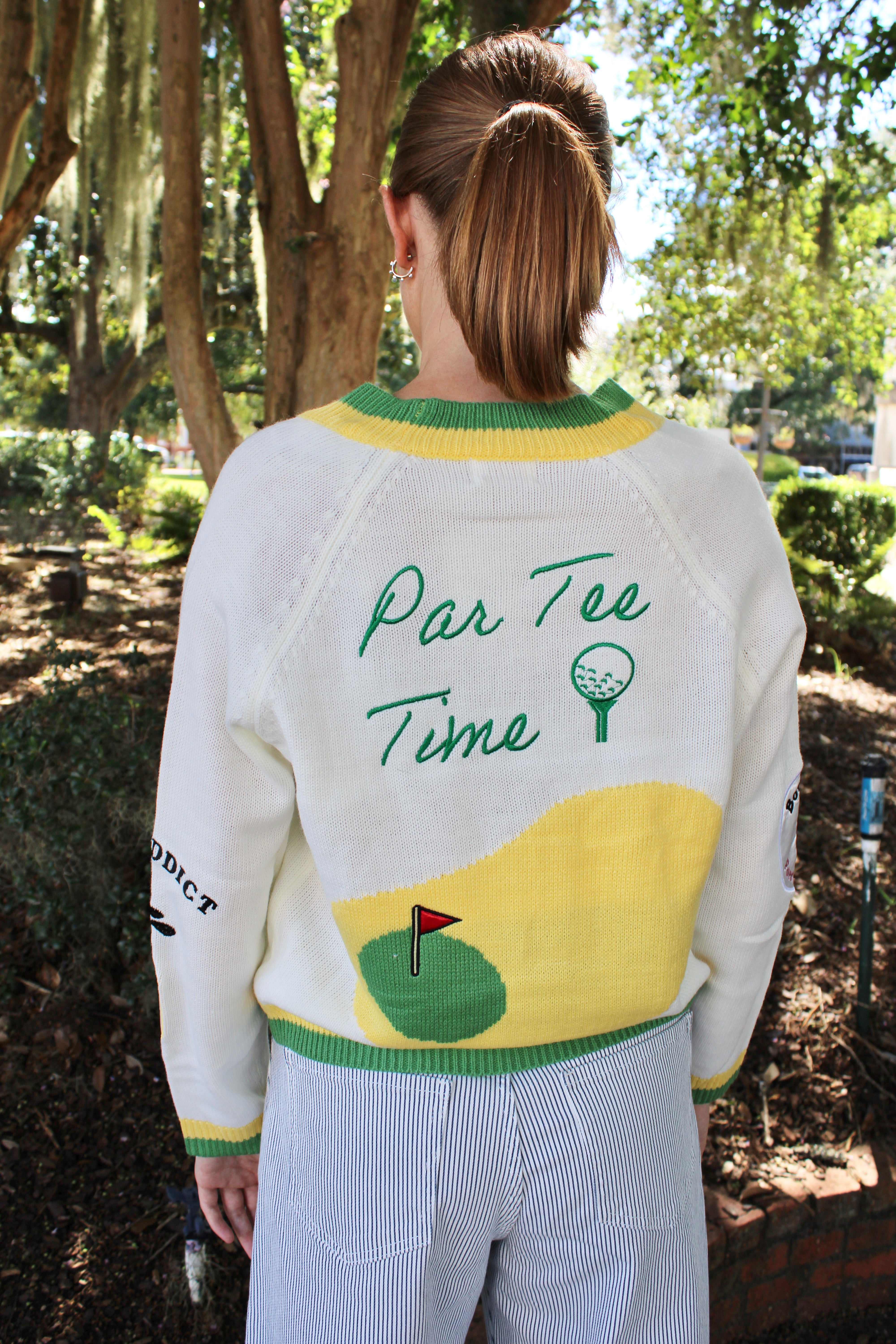 Golf Patch Cardigan (Cream)