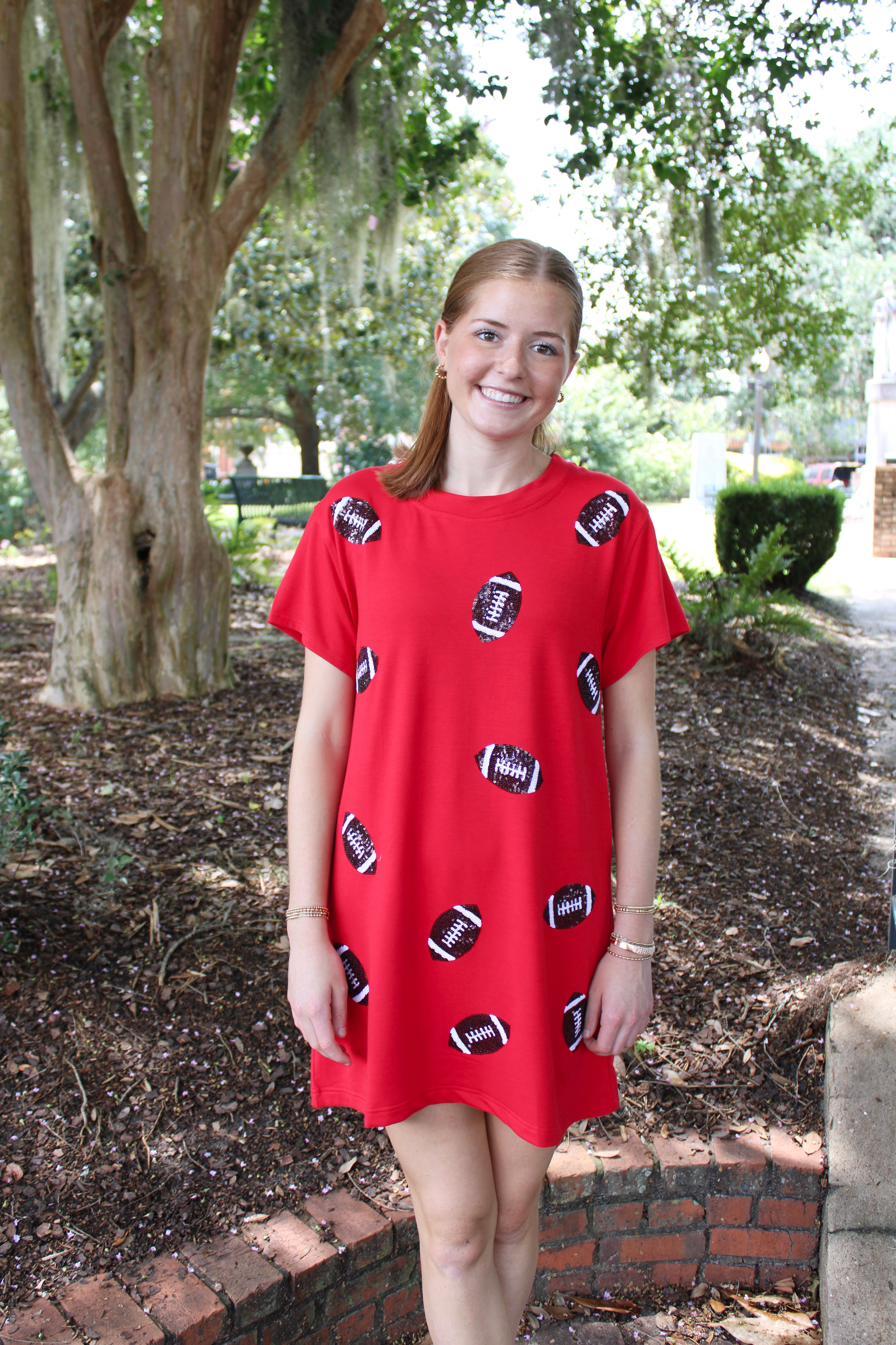 The Anna Football Dress (Red/Black)