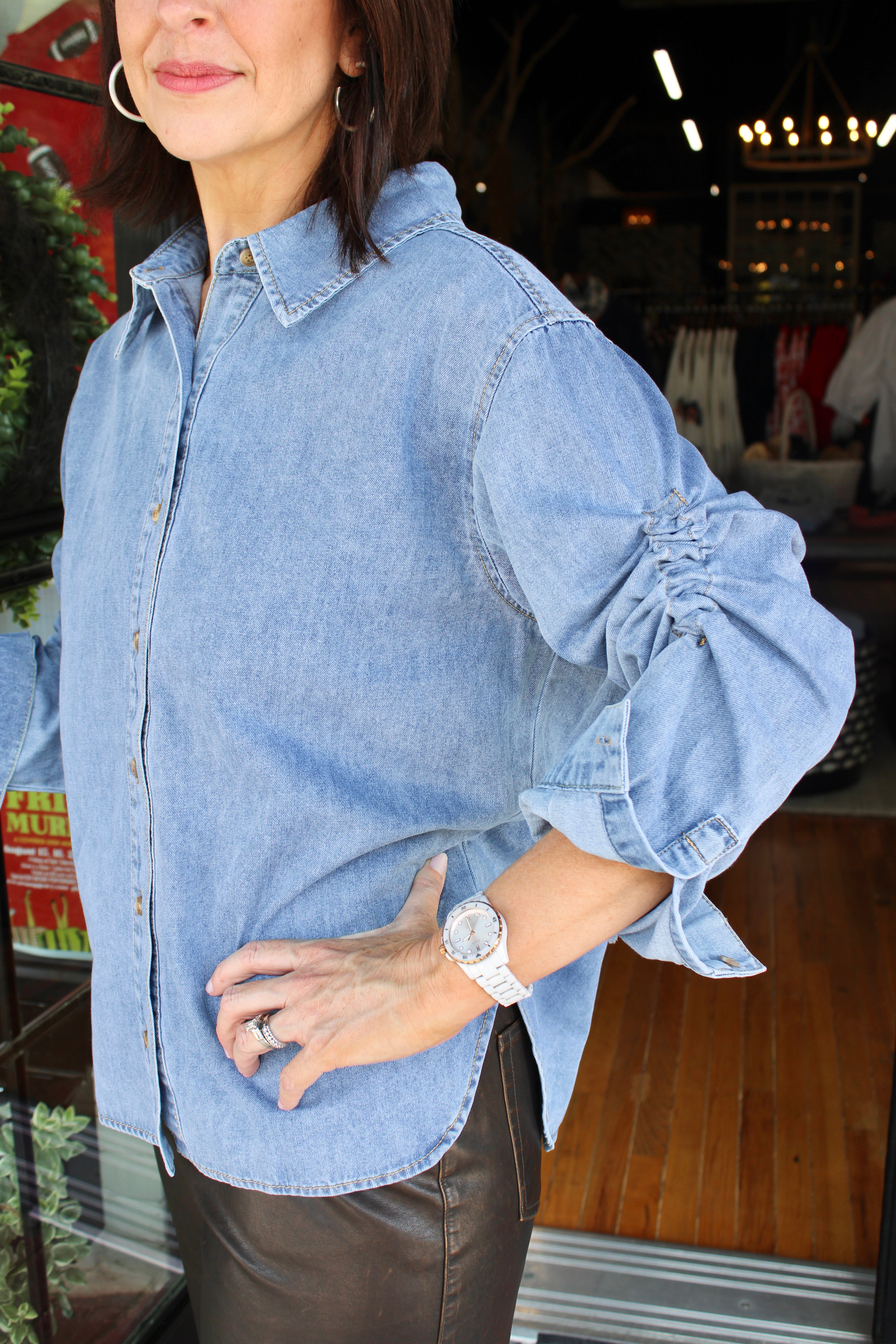 Anne Top (Denim Blue)