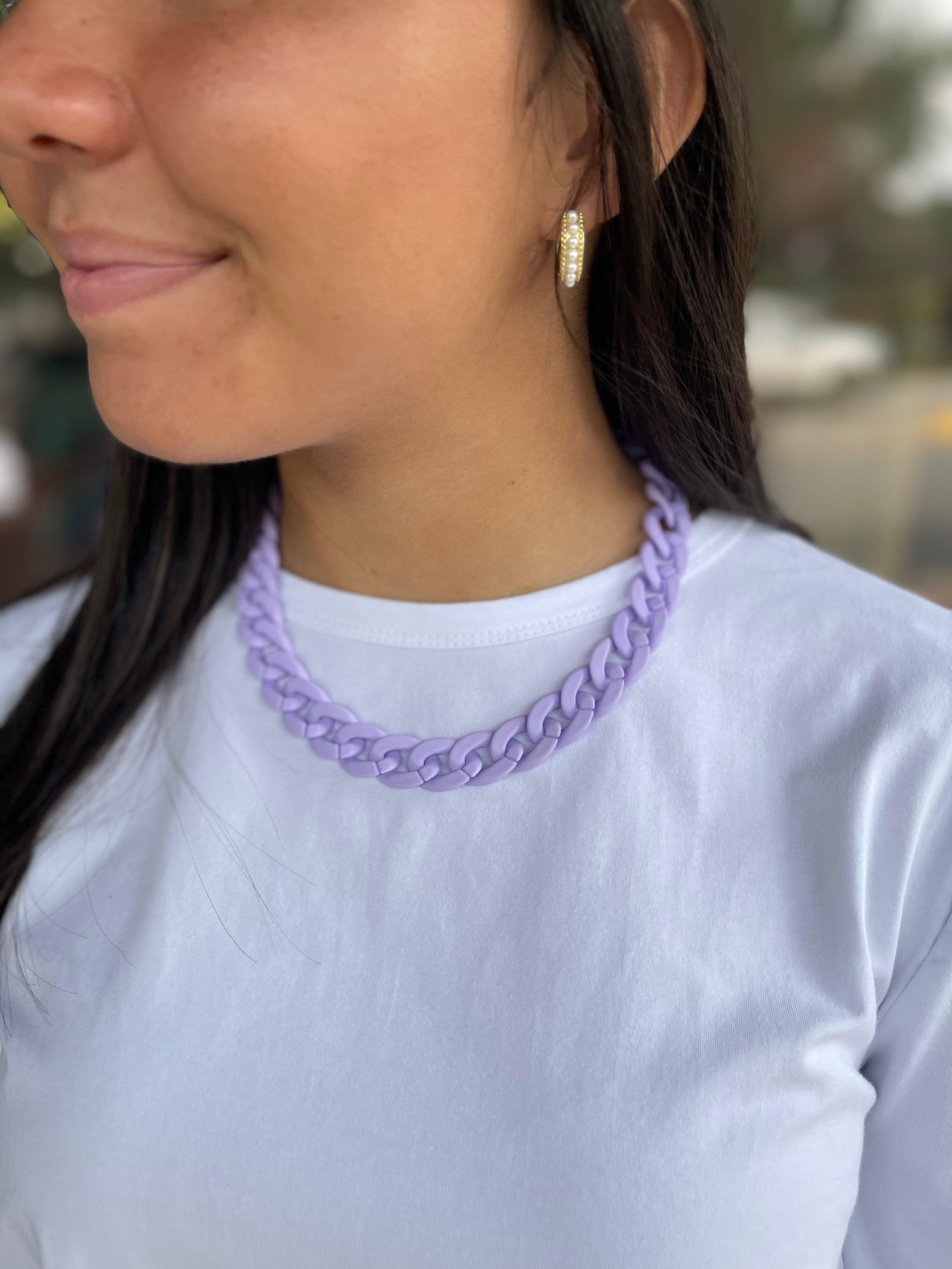 Links Necklace - Lavender