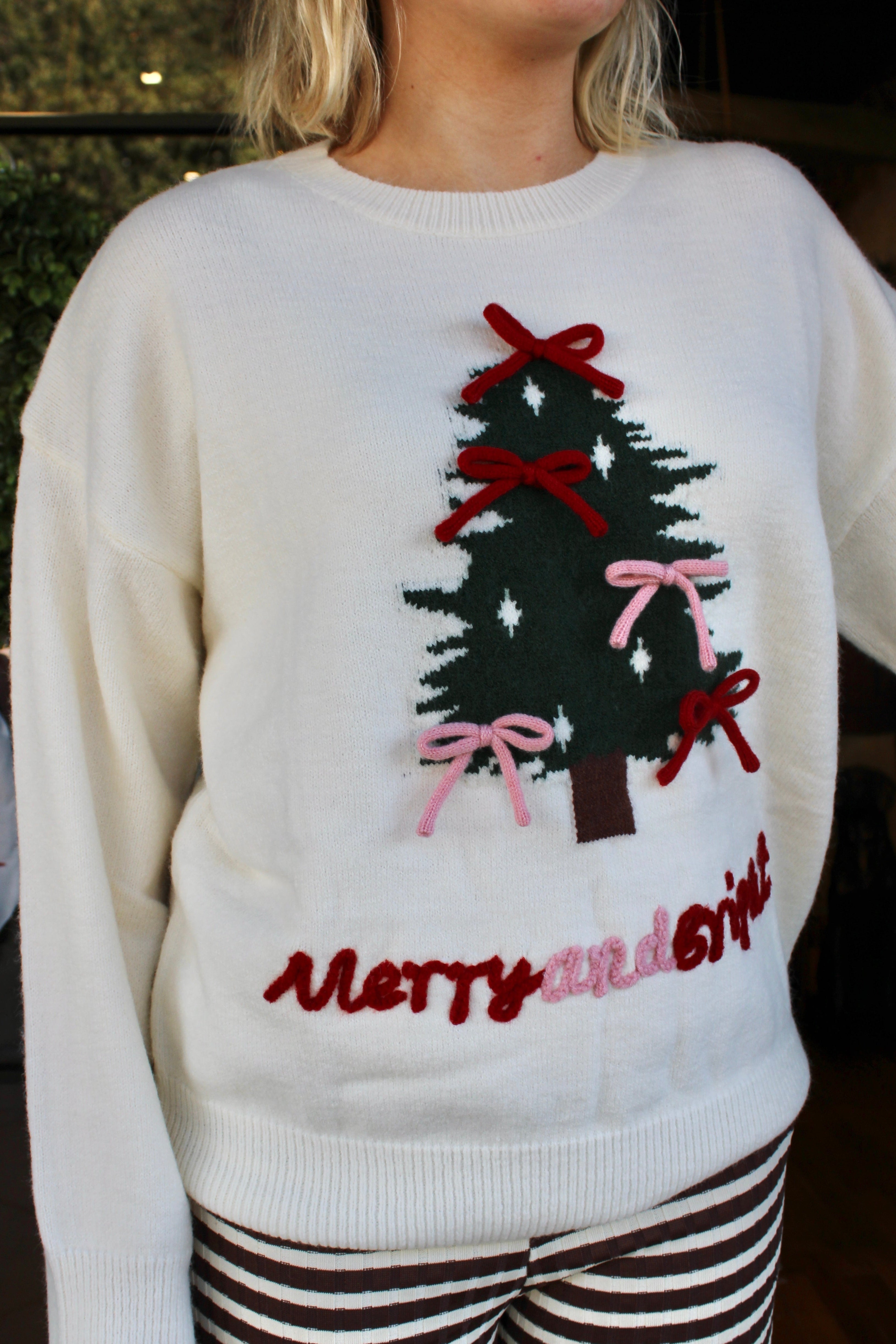 Christmas Tree Sweater (Cream)