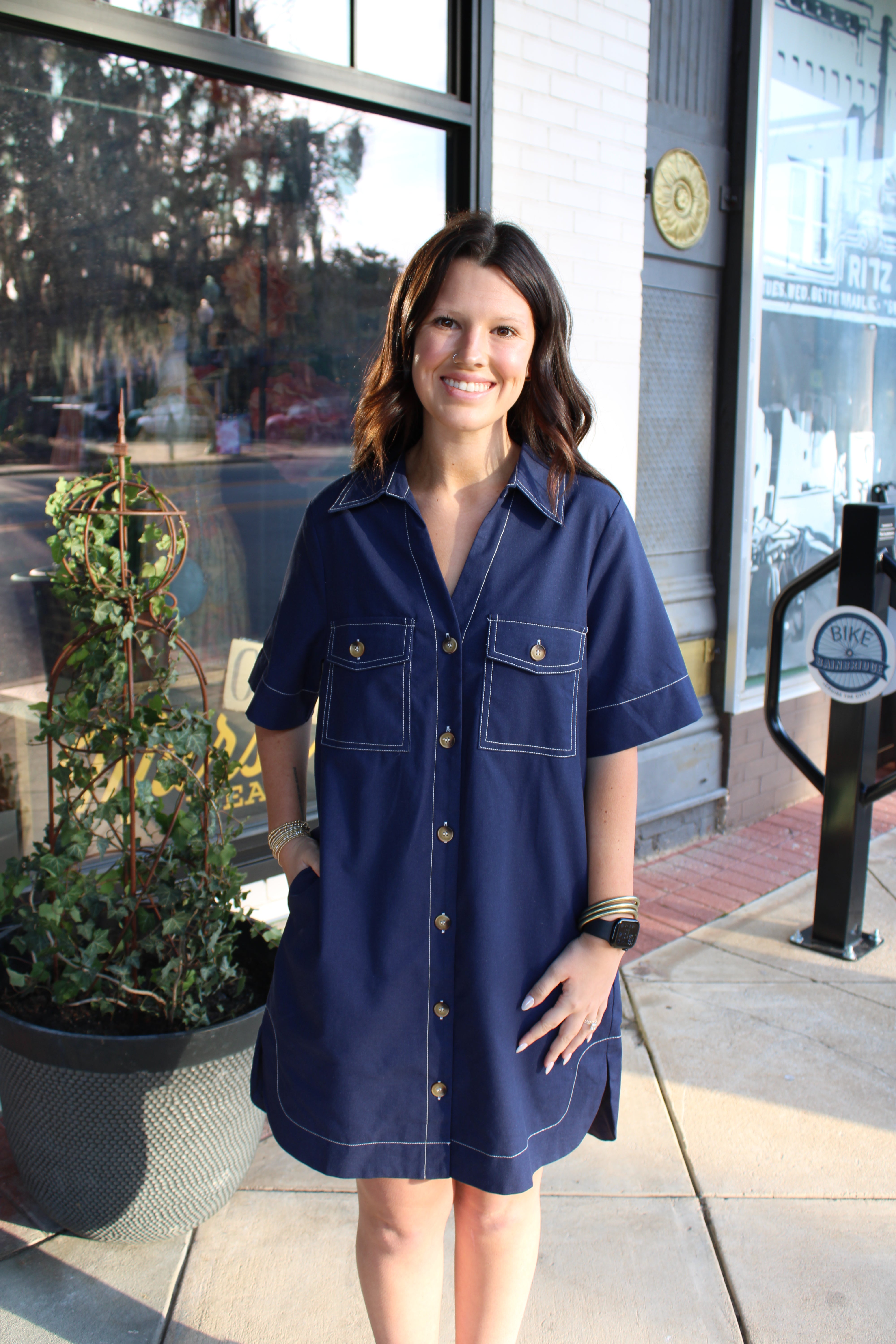 Laura Dress - Navy