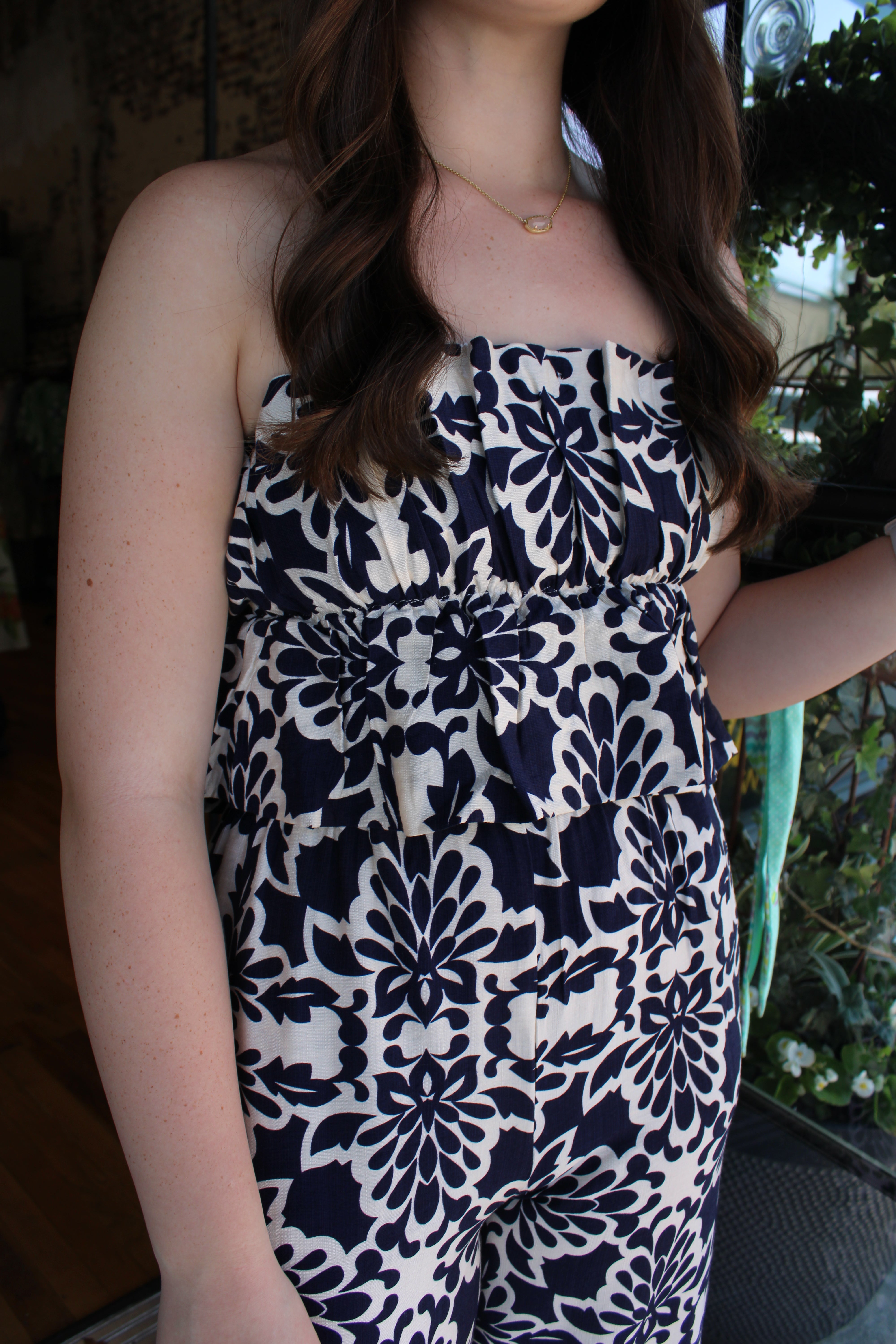 Stella Jumpsuit - Navy/Ivory