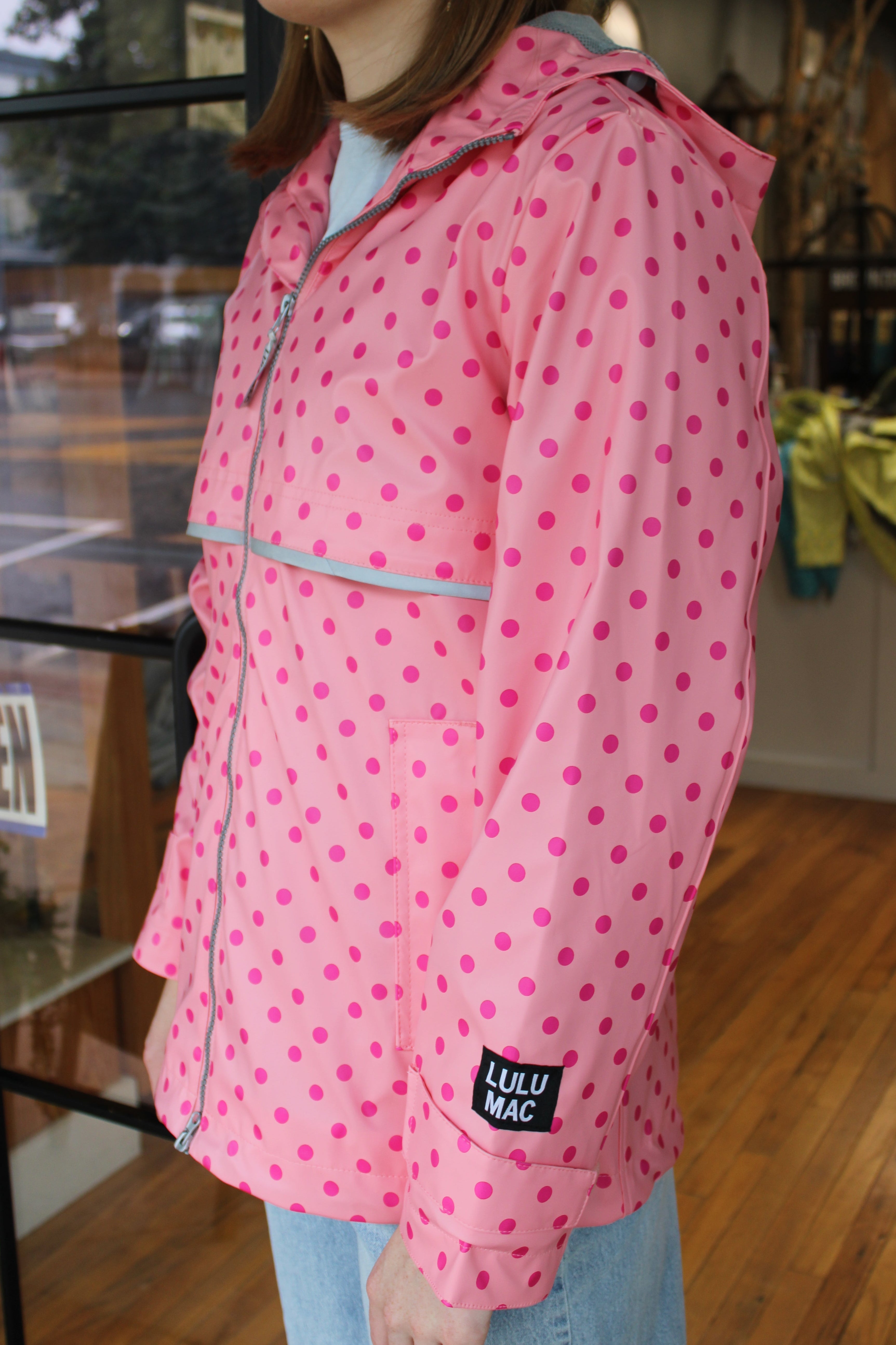 Lulu Mac Raincoat - Pink w/ Hot Pink