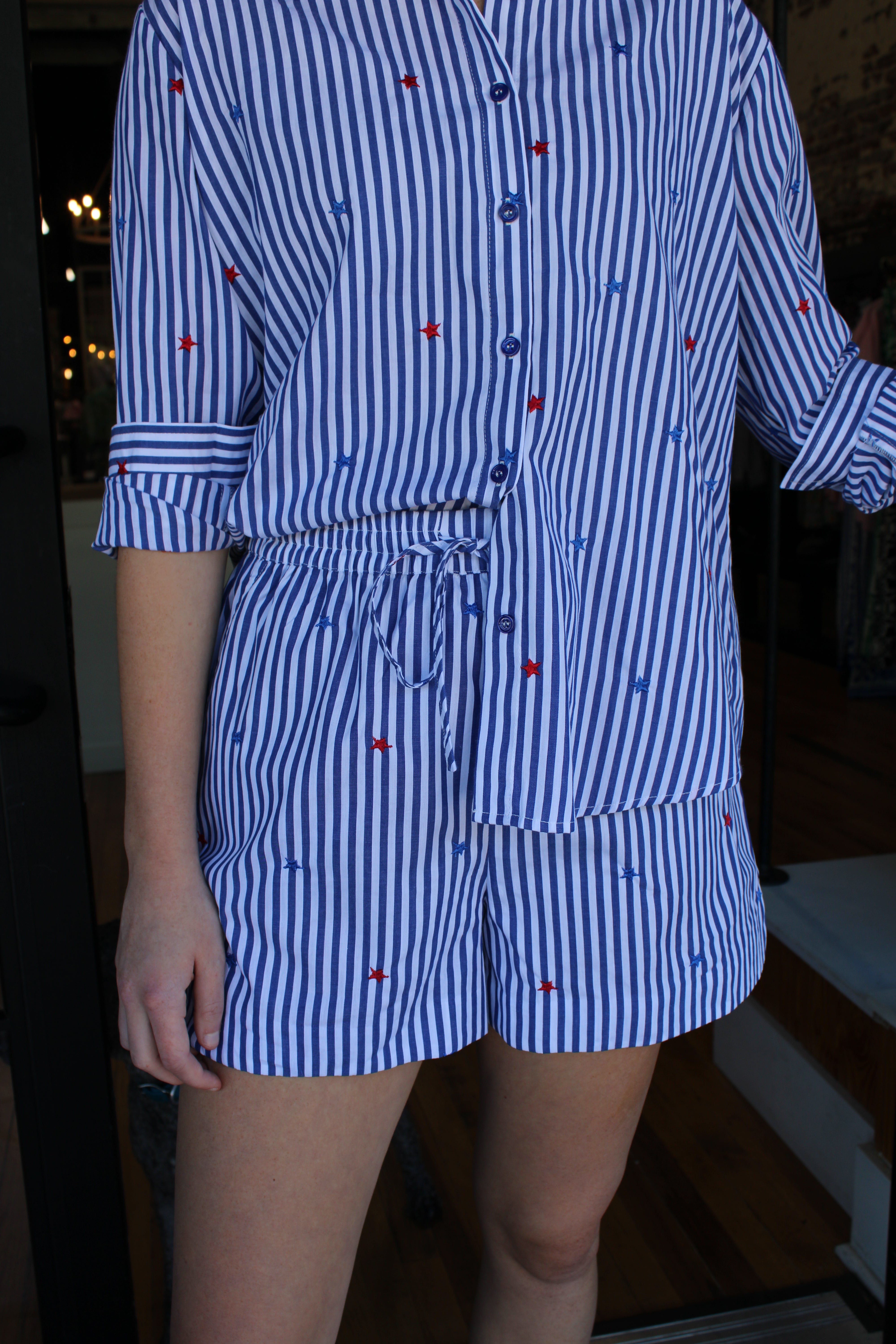 Starr Shorts - Blue/White