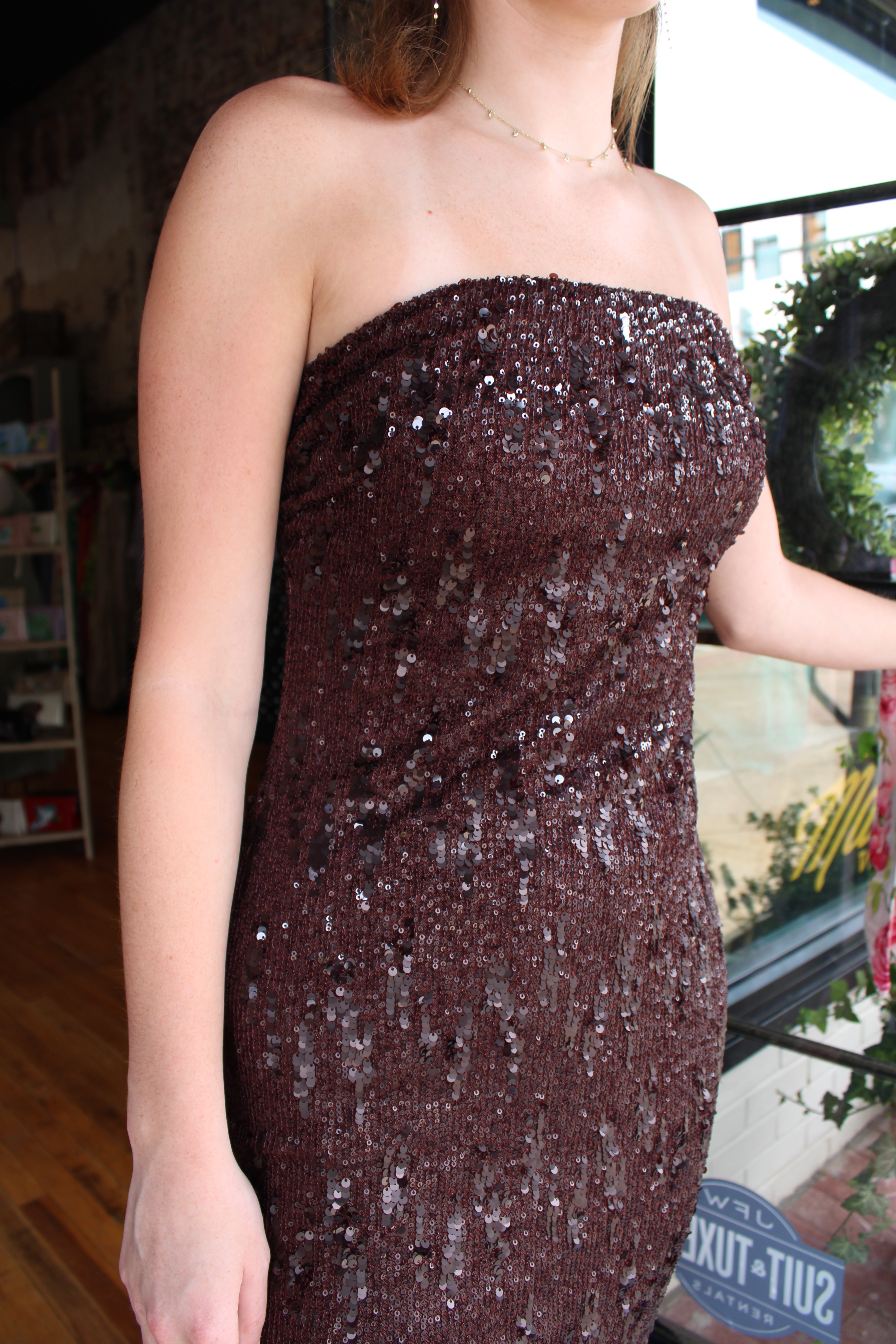 Caroline Dress (Chocolate)