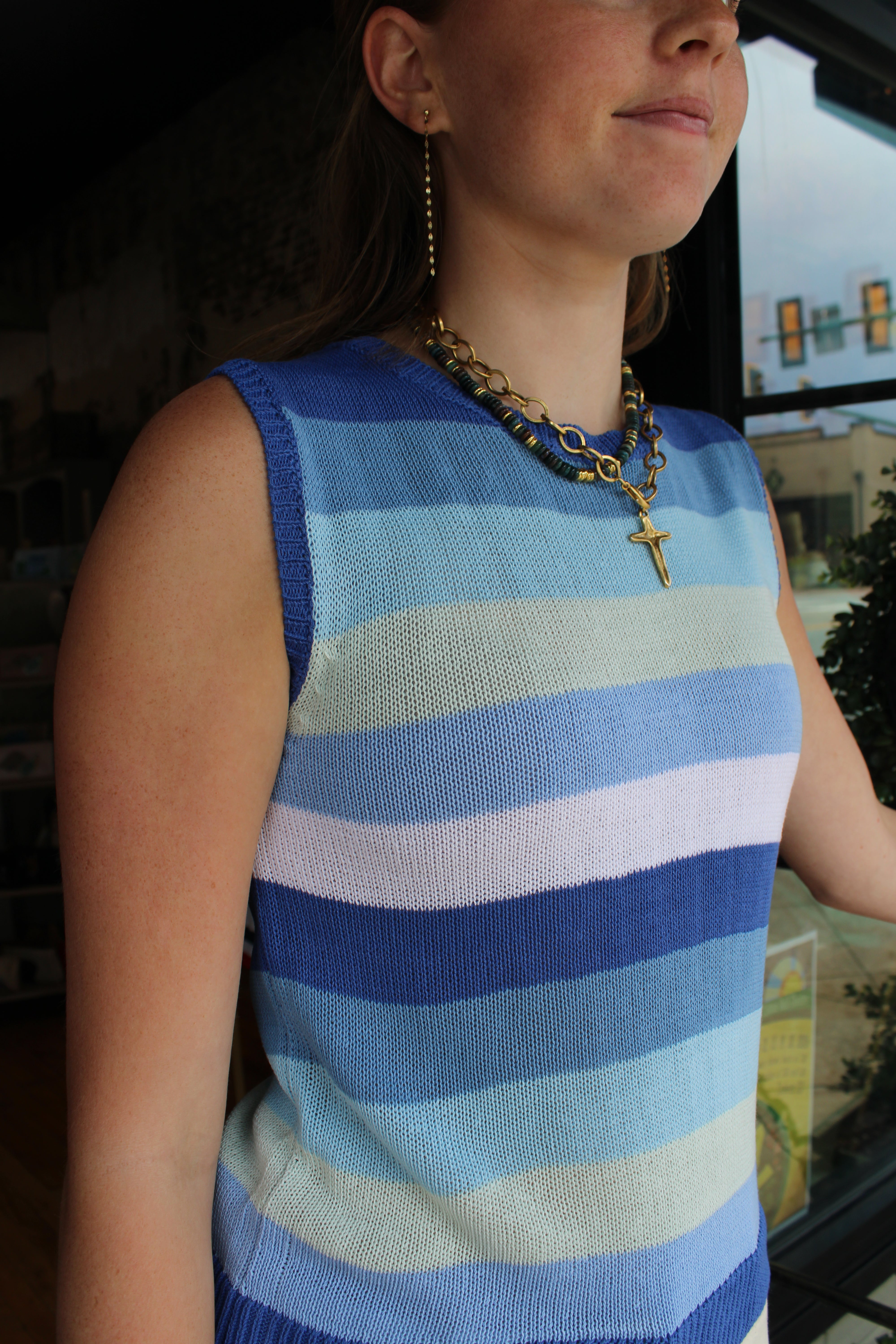 Tessa Top - Blue Multi