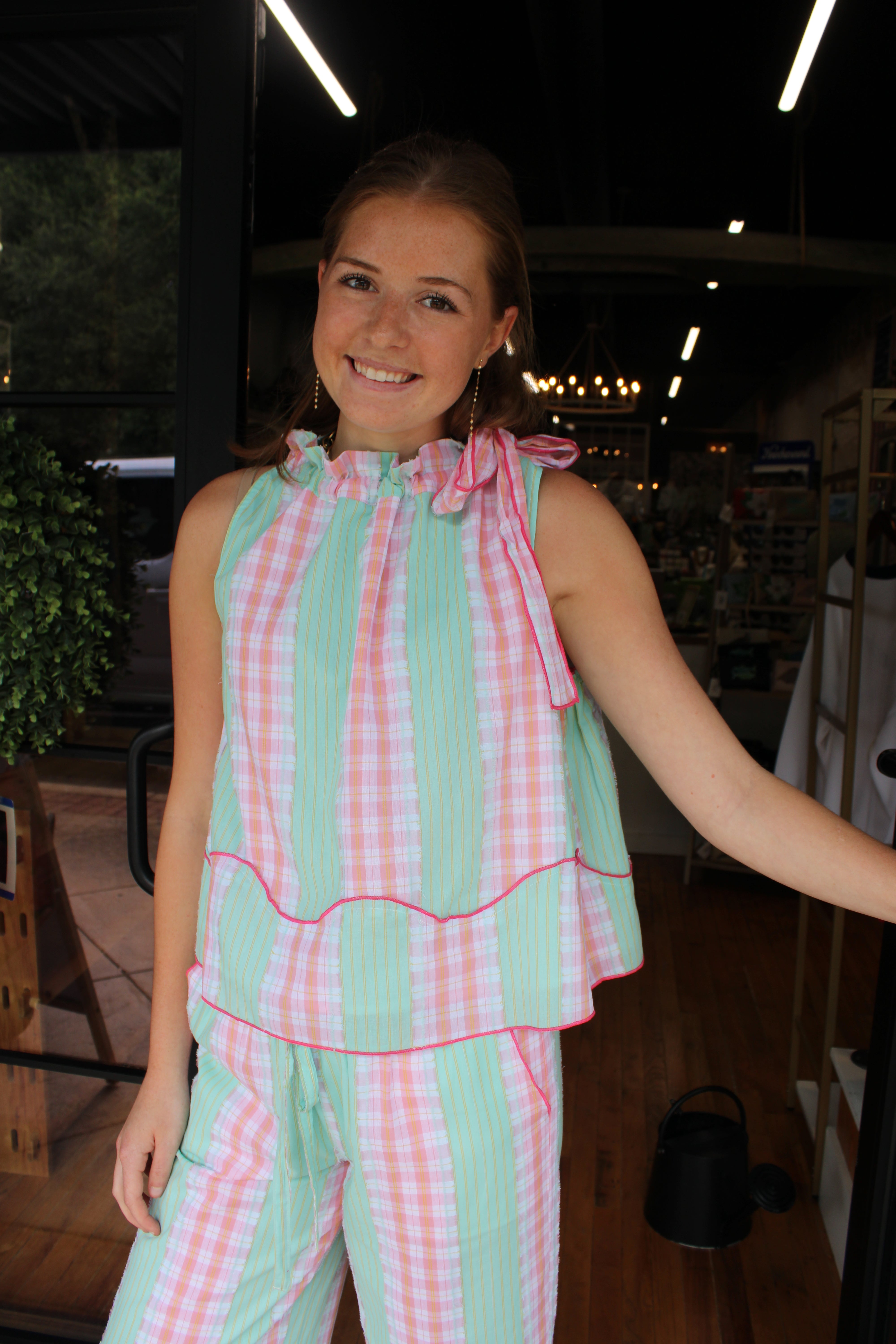 Summer Top - Pink/Mint