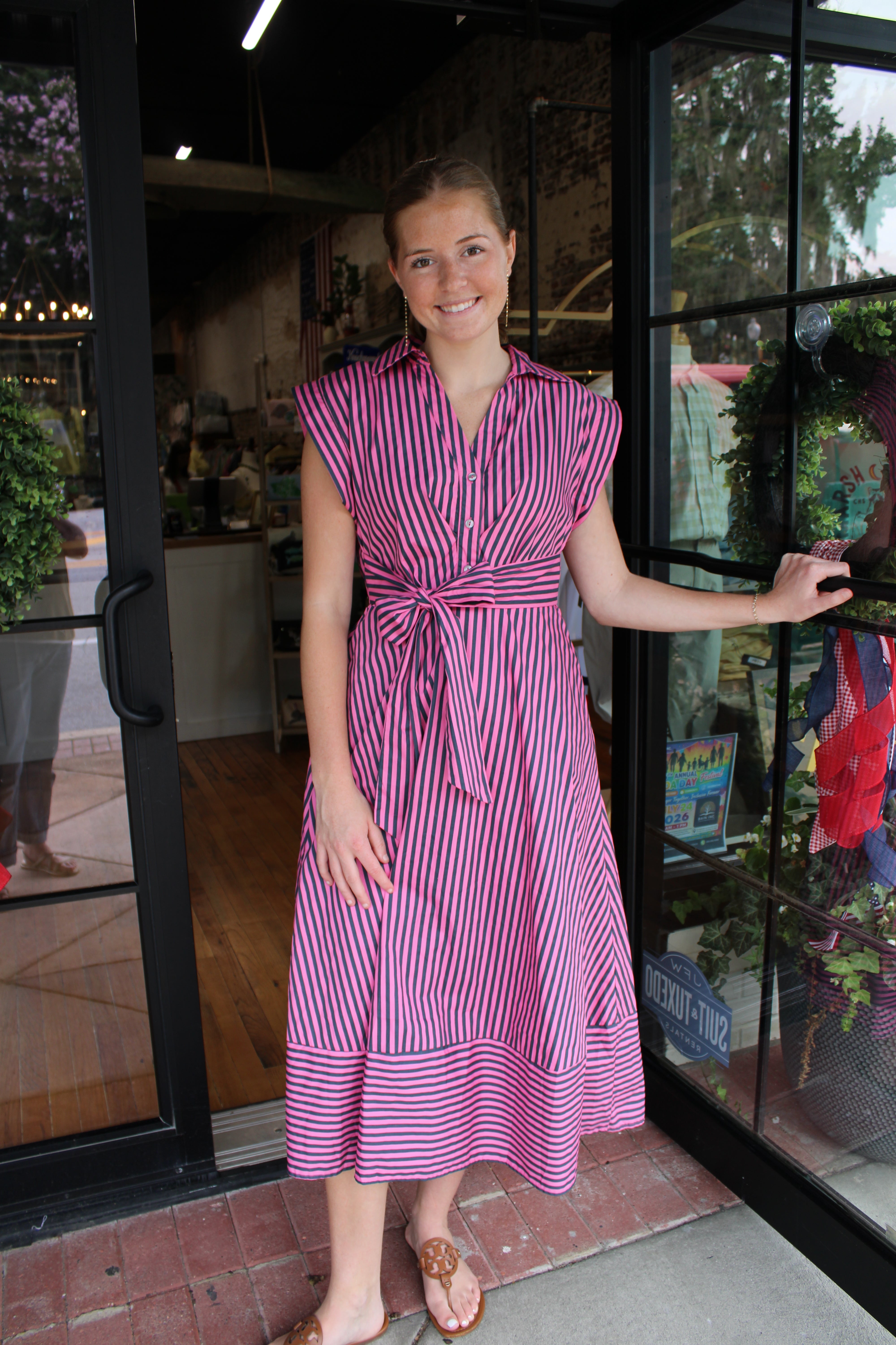 Gretchen Dress - Pink/Pine