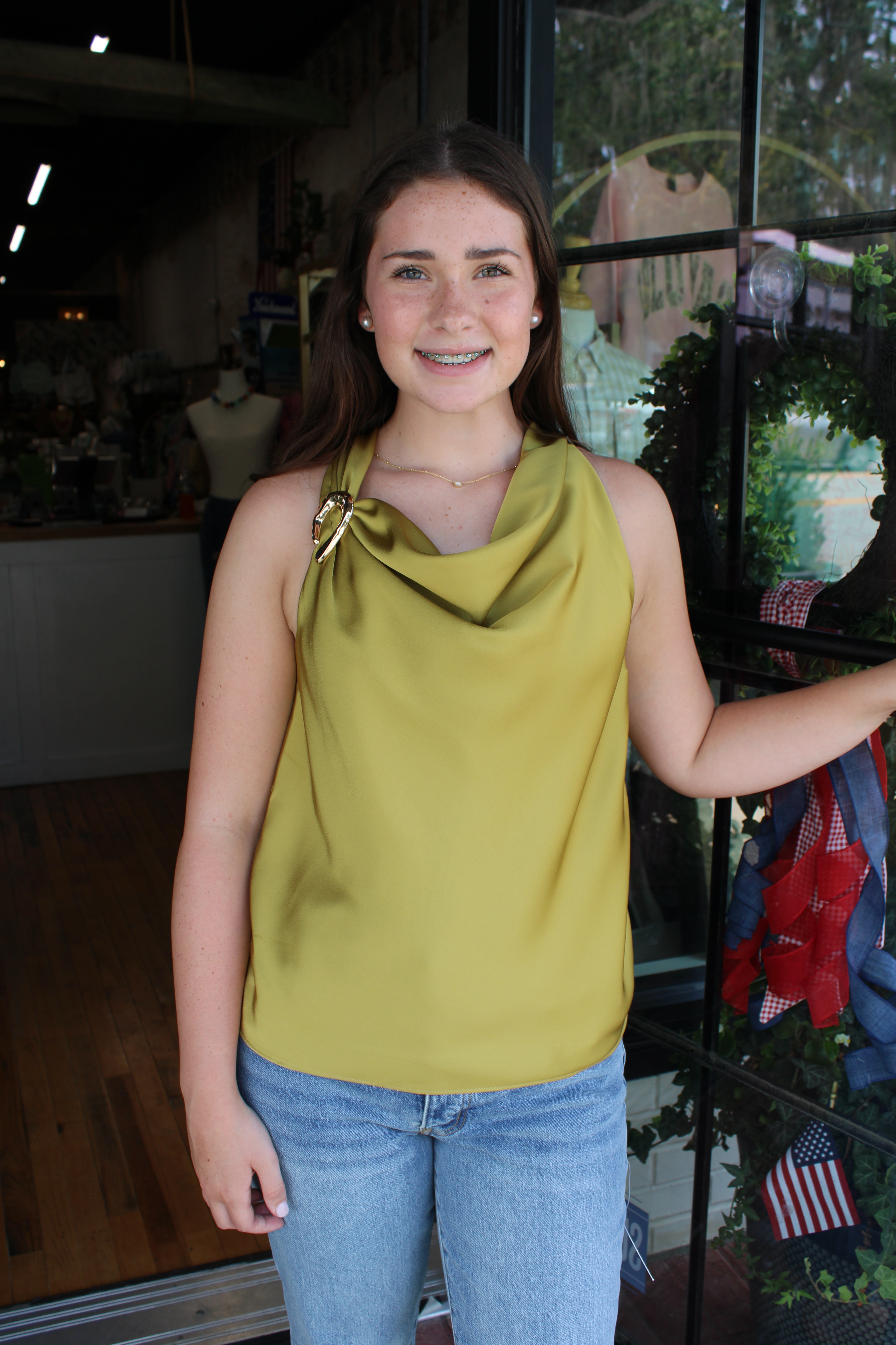 Candace Top - Chartreuse
