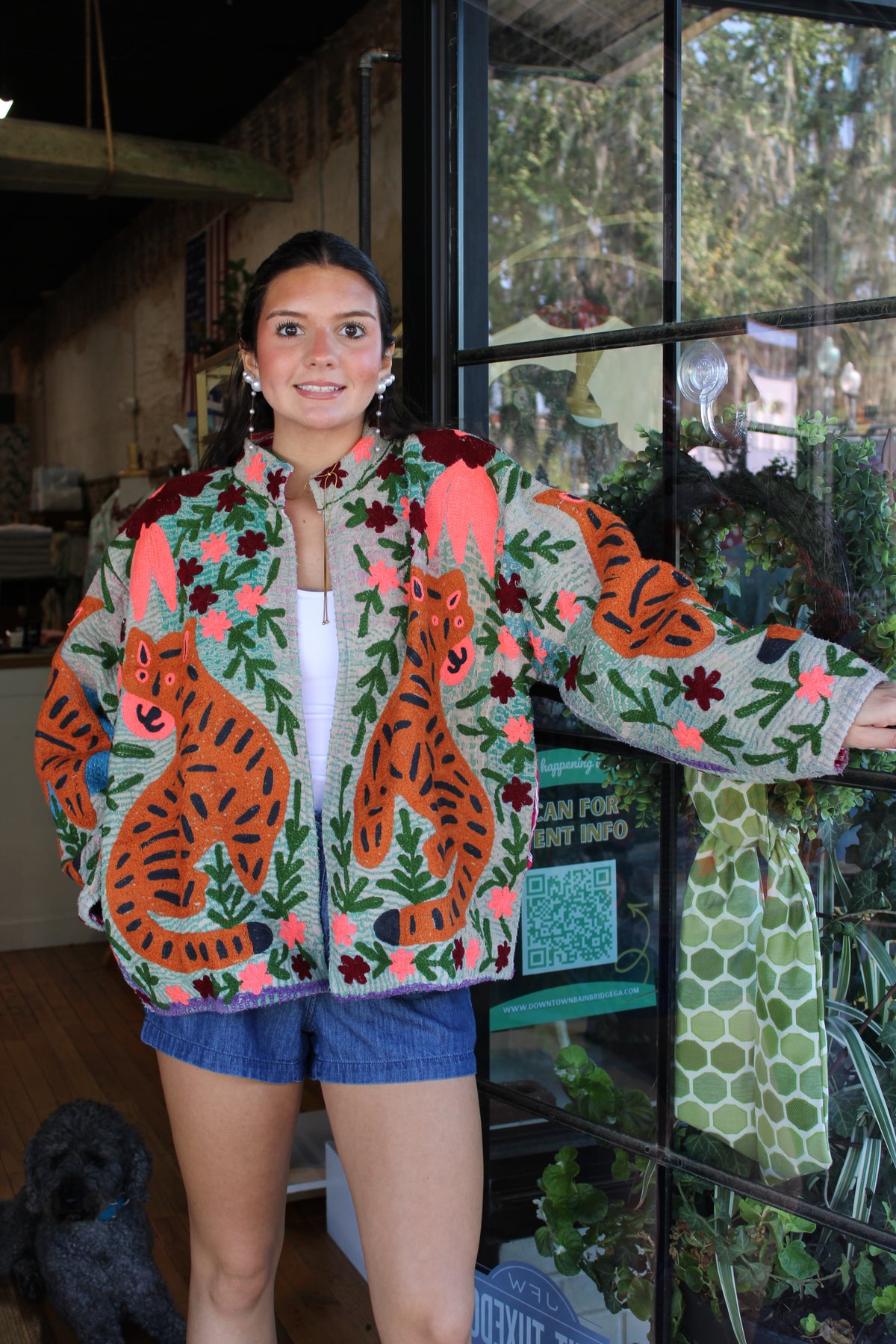Embroidered Sari Tiger Jacket